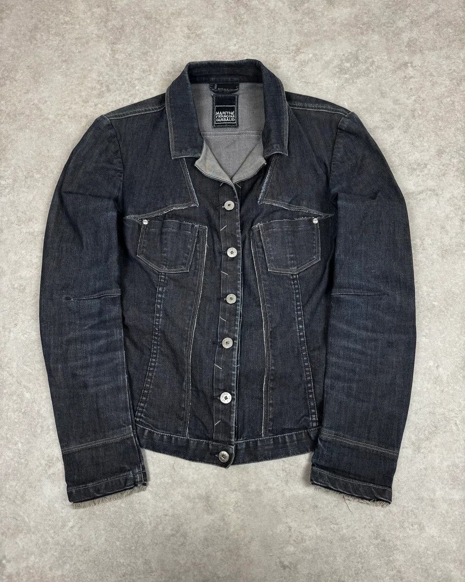 Marithe + Francois Girbaud 2000s Marithé + François Girbaud Navy Brut Denim Jacket Size XS / US 0-2 / IT 36-38 - 1 Thumbnail