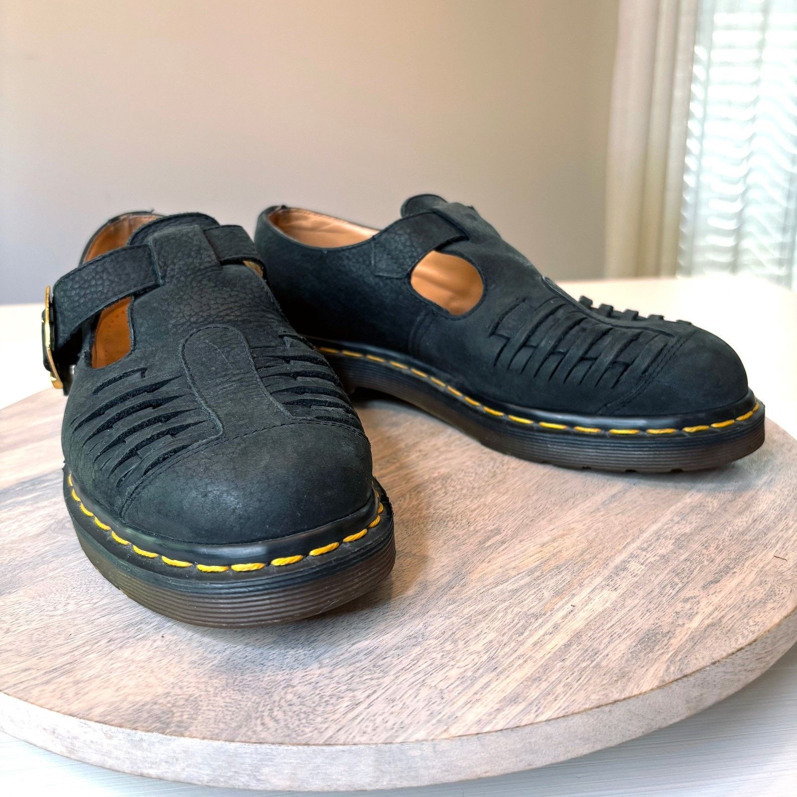 Dr. Martens Dr. Martens Mica Black Leather Sandals Men's Size 9 UK 7 Size US 9 / EU 42 - 1 Thumbnail