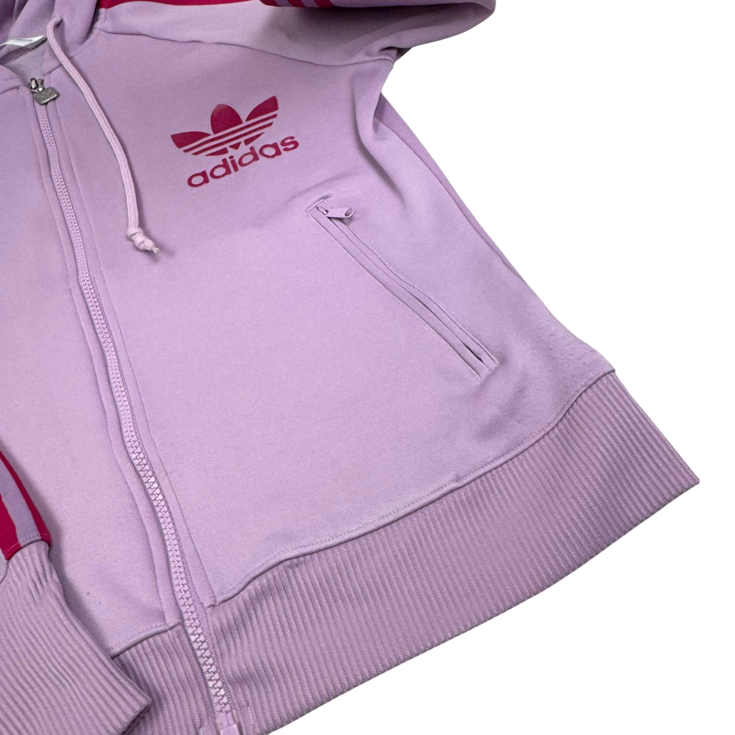 Adidas Adidas Womens Pink 3-Stripes Trefoil Logo Full Zip Hoodie Size S / US 4 / IT 40 - 10 Thumbnail