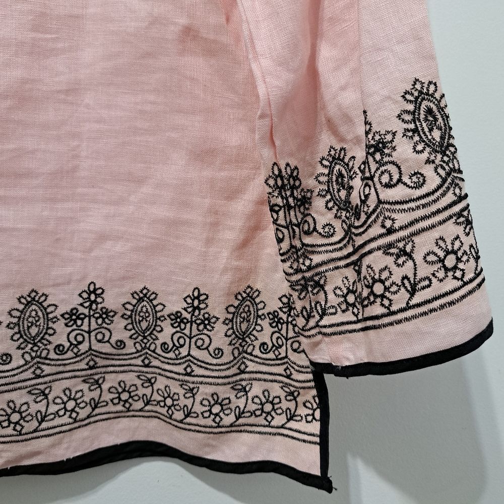 Other Richard Malcolm Irish Linen Embroidered Modest Top Size 10 P Size L / US 10 / IT 46 - 12 Thumbnail