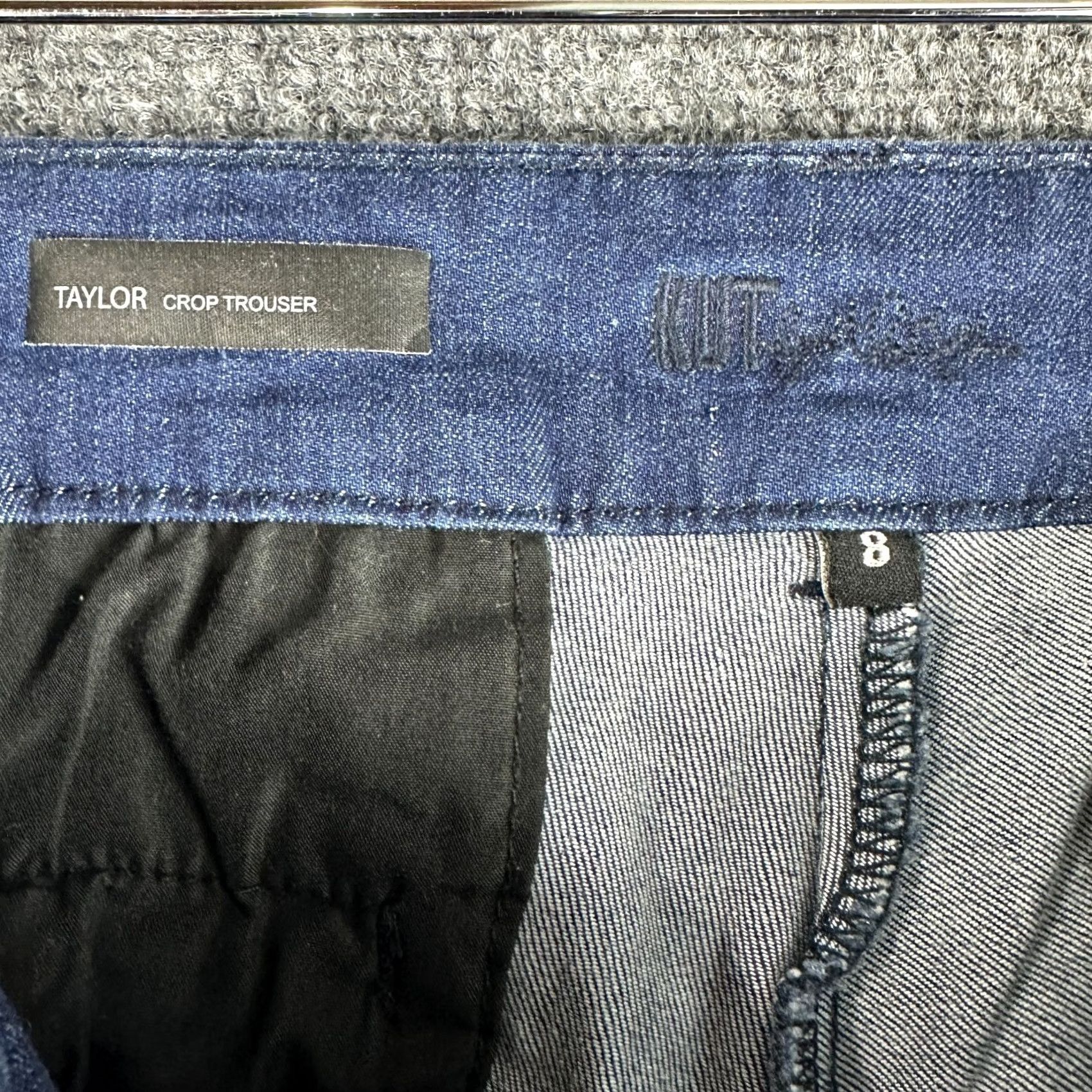 Vintage KUT from the Kloth Jeans Womens 8 Taylor Crop Trouser Cotton Stretch Pockets Size 30" / US 8 / IT 44 - 4 Thumbnail