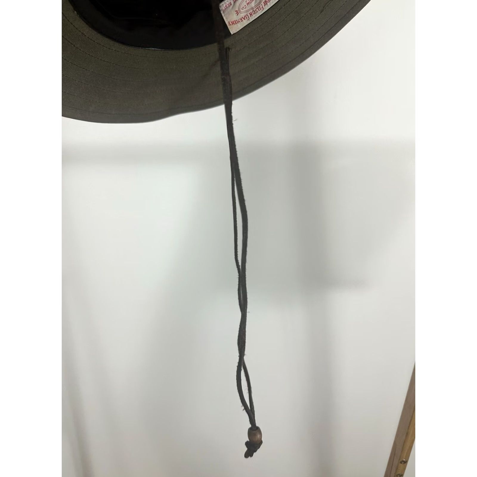 Filson VINTAGE Filson Bush Hat Panama Hat Men Size M/S Waxed Canvas Water Resistant Wide Brim Leather Canvas Brown/Green Hunting Outdoor USA Mens Size ONE SIZE - 6 Thumbnail