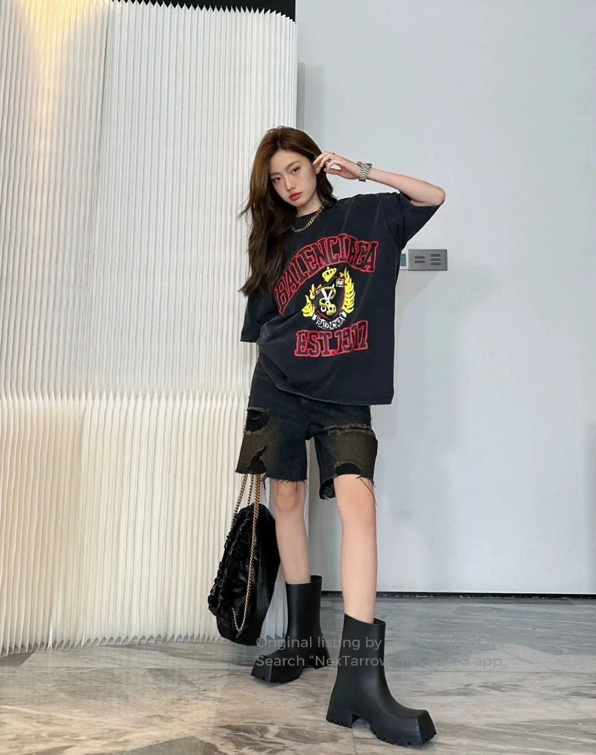 Balenciaga Balenciaga 1917 Wheat Ear Crown logo Short Sleeve. Size US S / EU 44-46 / 1 - 9 Thumbnail