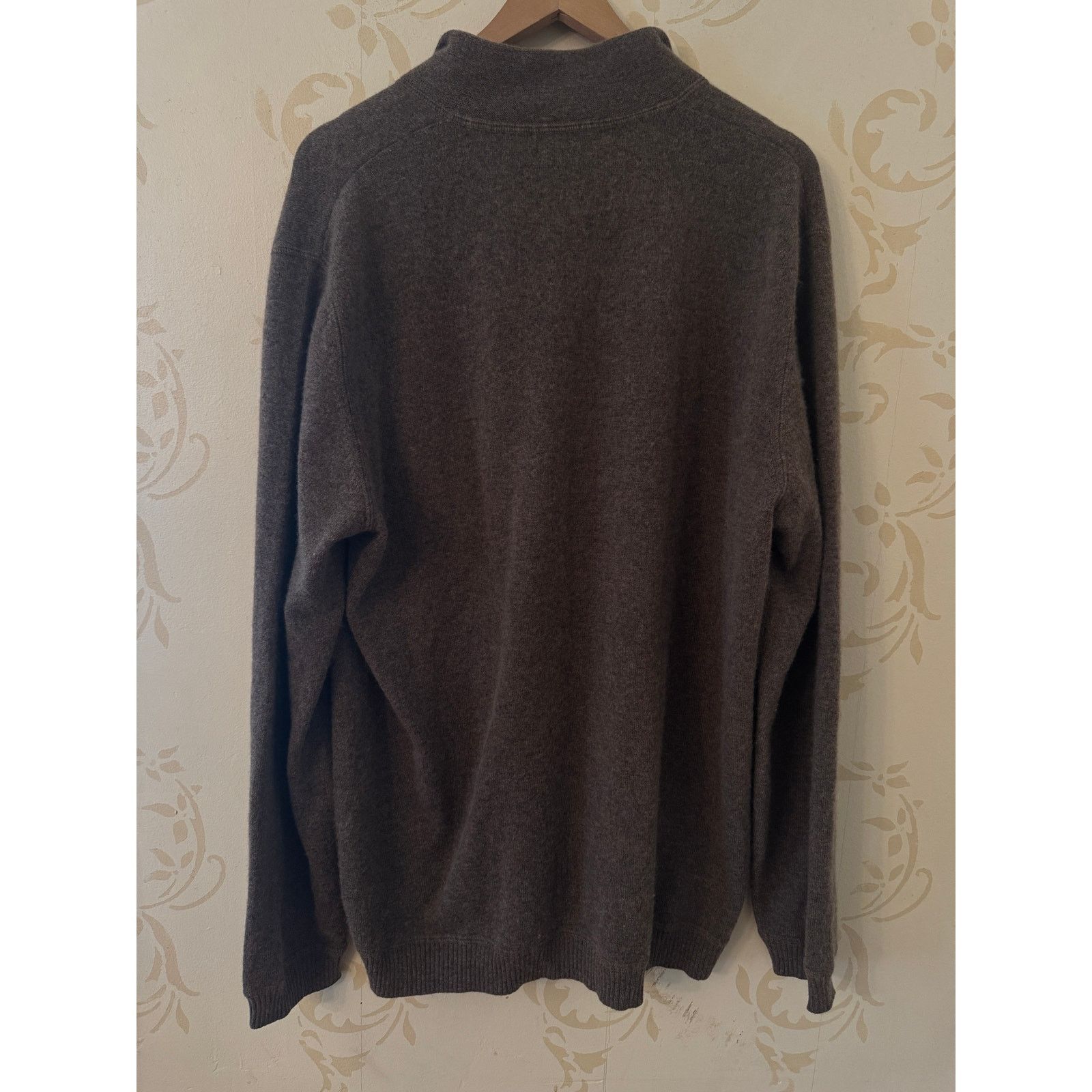 Vintage Men's XL Tall John W. Nordstrom 100% Cashmere Beige Sweater Size US XL / EU 56 / 4 - 3 Thumbnail