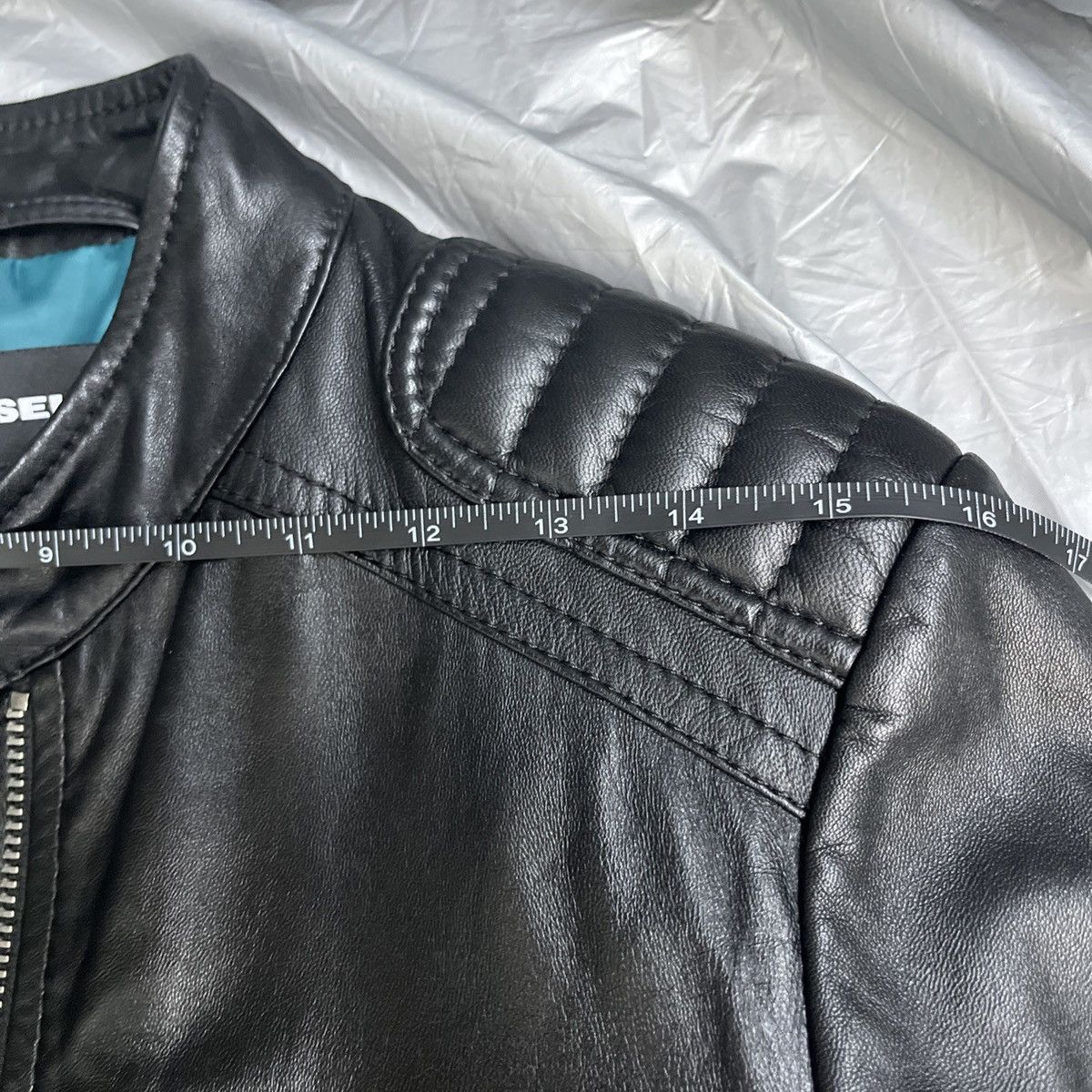 Diesel Diesel L-SHIRO-WH Racer Leather Jacket S (Zara, Dsquared2) Size US S / EU 44-46 / 1 - 6 Thumbnail