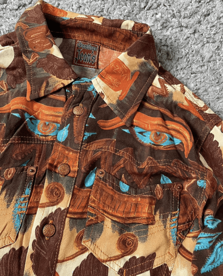 Japanese Brand × Jean Paul Gaultier Jean Paul Gaultier Shirt Mesh Top Crop Jacket Tattoo EX0118 Size US S / EU 44-46 / 1 - 4 Thumbnail