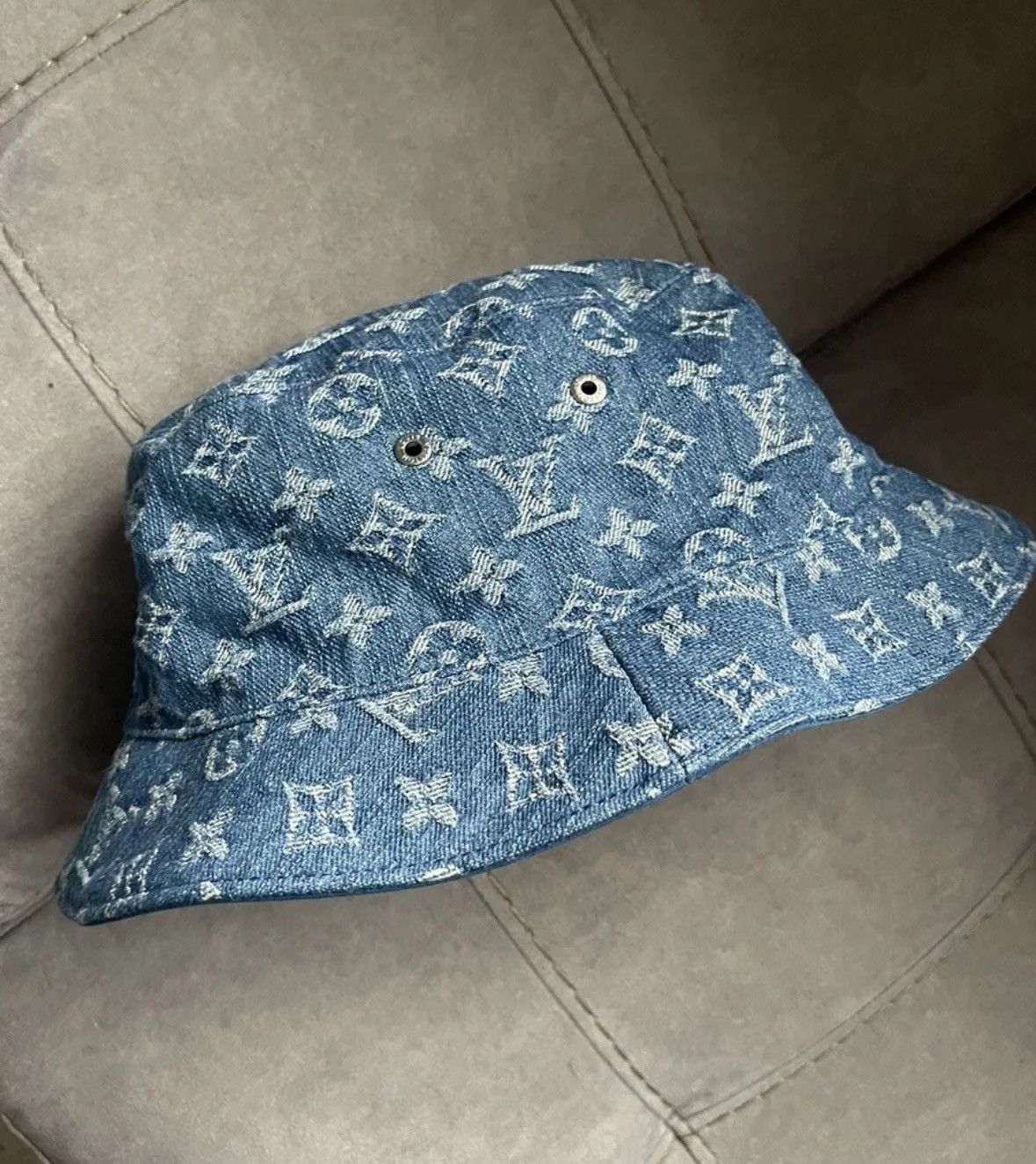 Louis Vuitton LV Play Monogram Pointillism Bucket Hat Blue