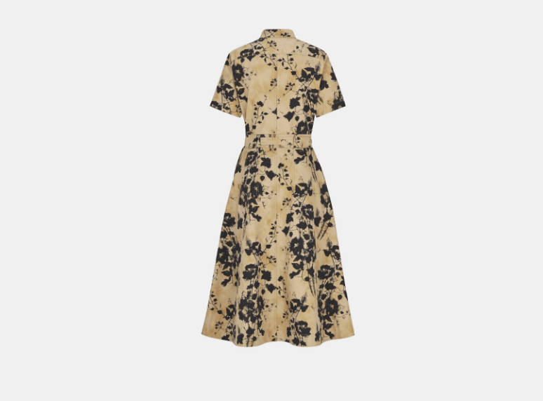 Dior o1w1db11225 427R76 Mid-Length Dress in Beige/Black Size S / US 4 / IT 40 - 2 Thumbnail