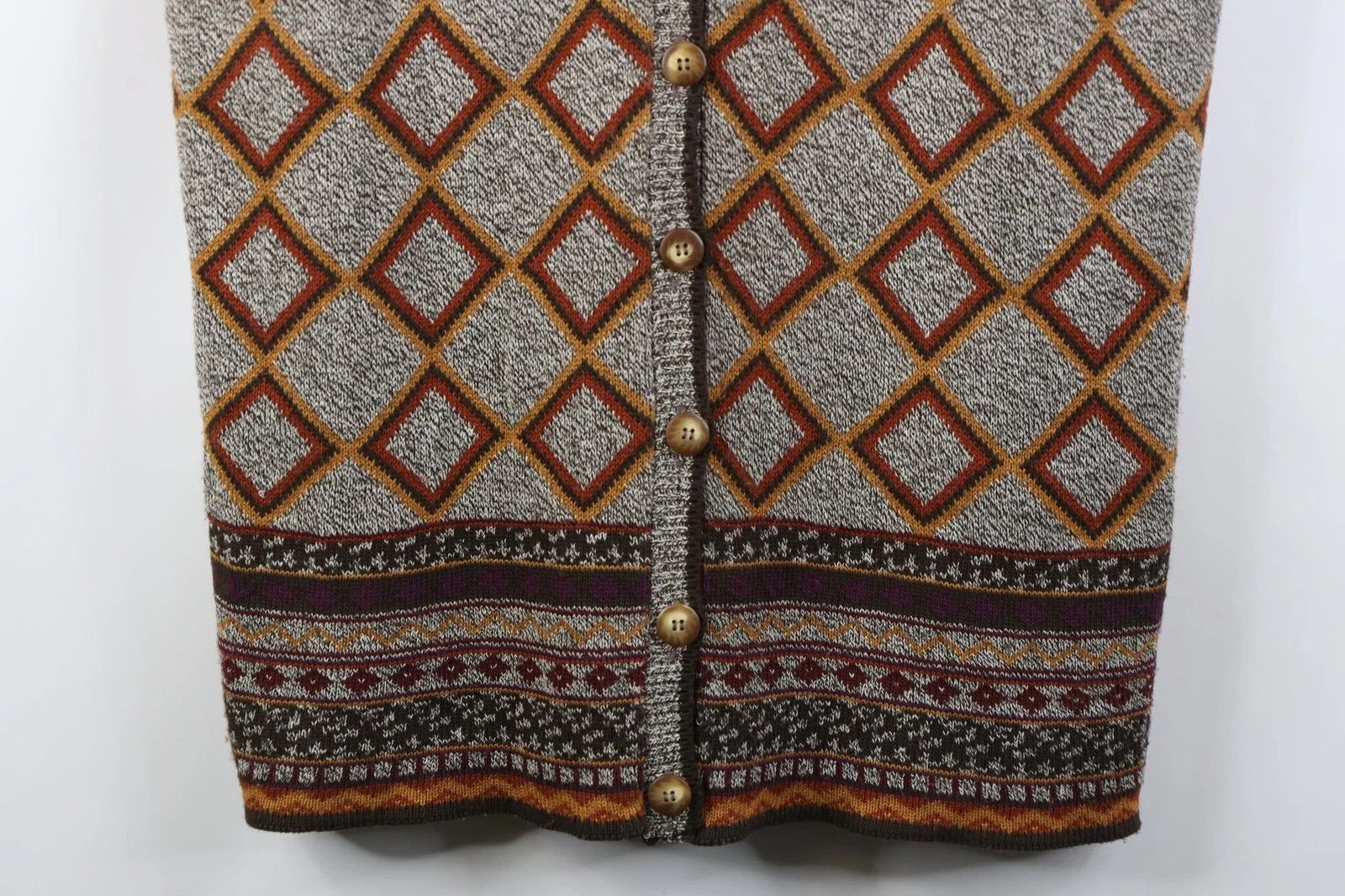 Vintage Vintage 70s Modern Diamond Fair Isle Knit Sweater Vest USA Size XXL / US 16-18 / IT 52-54 - 3 Thumbnail