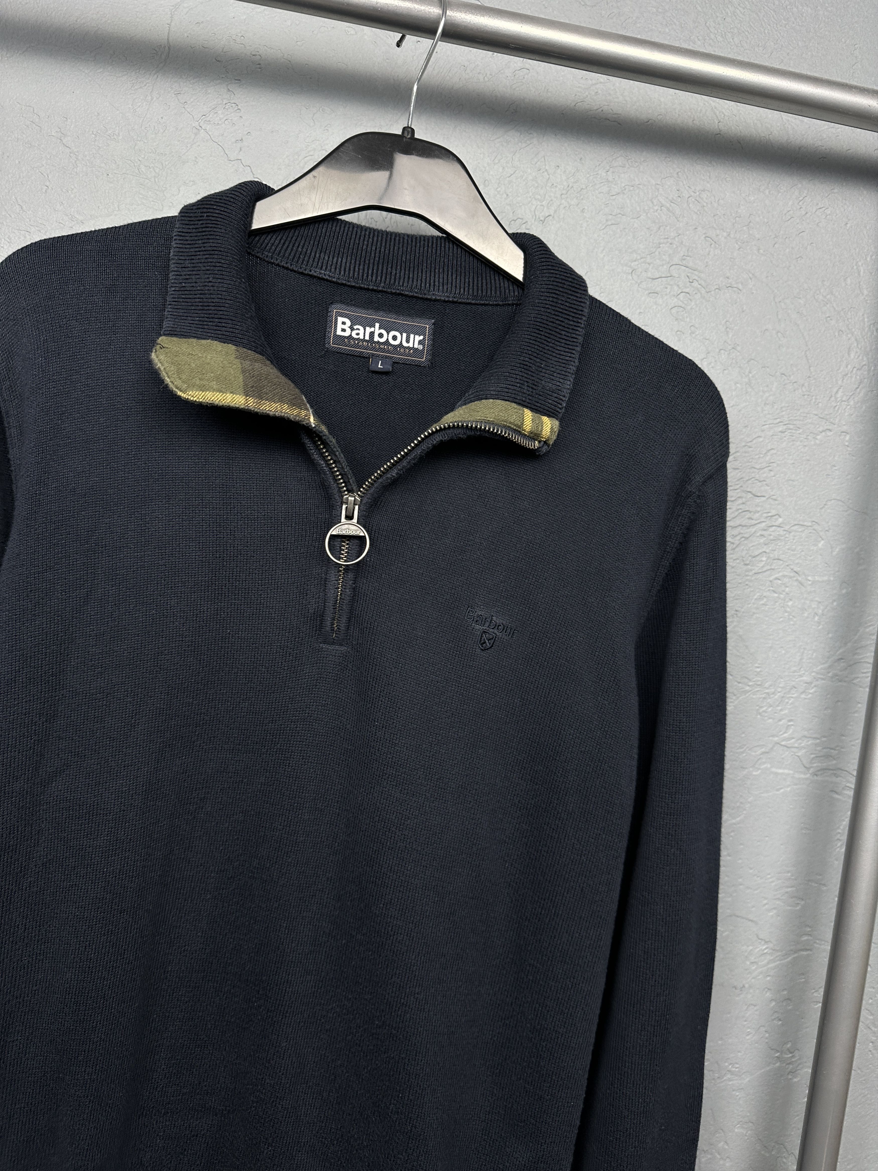 Barbour × Vintage Barbour Vintage Mens 1\4 Zip Mens Sweater Size US L / EU 52-54 / 3 - 2 Thumbnail