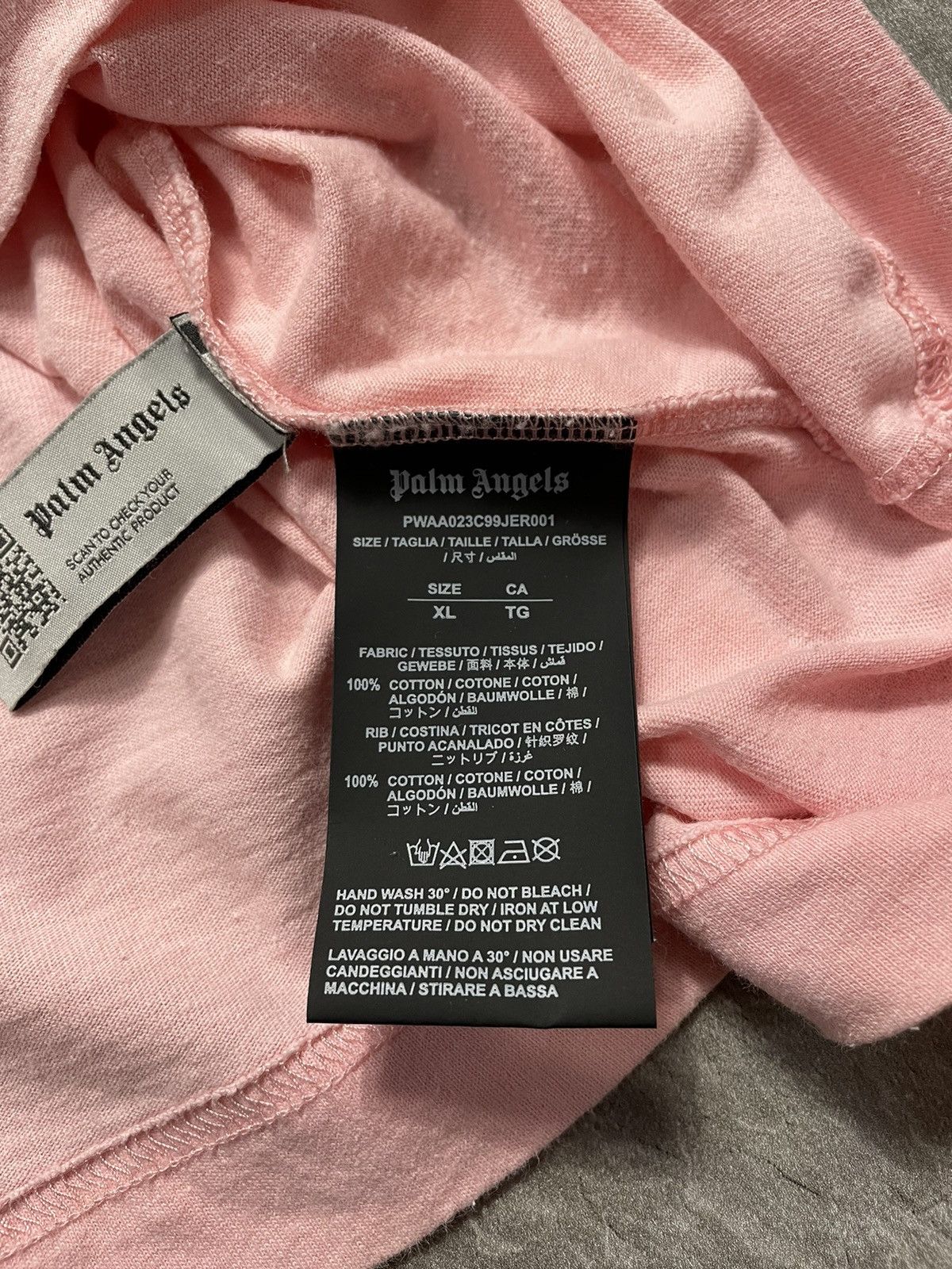 Palm Angels Palm Angels Oversize Classic Logo Pink Tee Rare Streetwear Size US XL / EU 56 / 4 - 7 Thumbnail