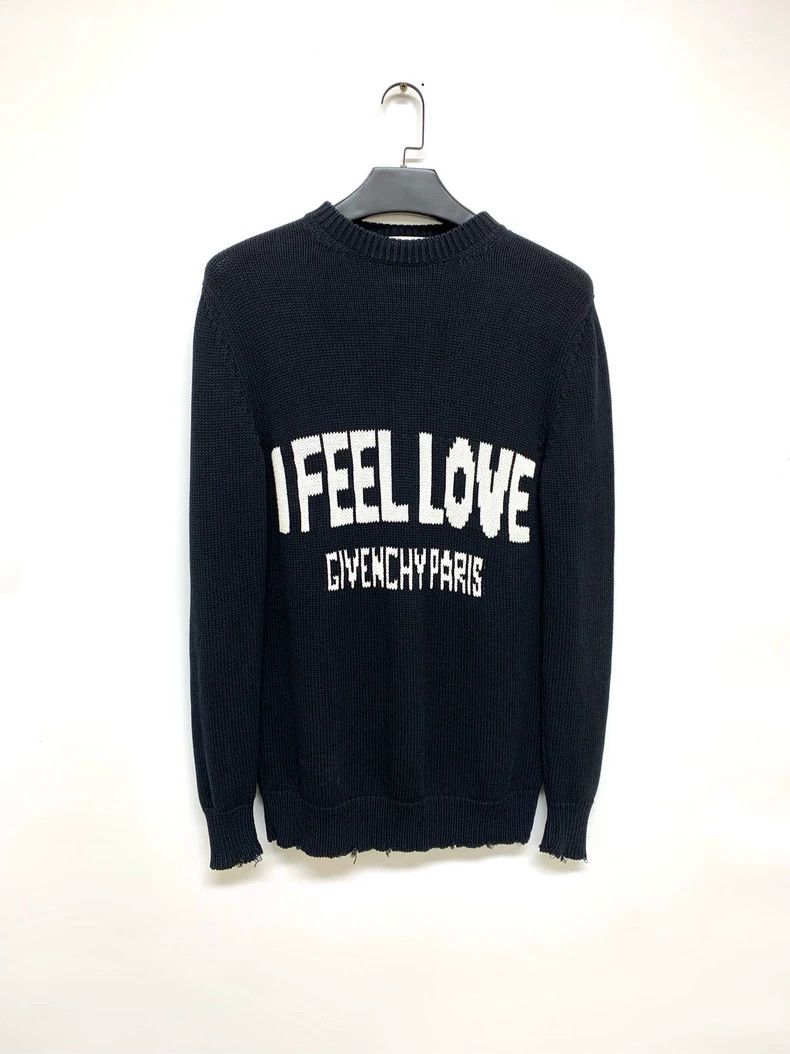 Givenchy Givenchy Black distressed knit sweater, size S, shoulder w Size US S / EU 44-46 / 1 - 1 Thumbnail