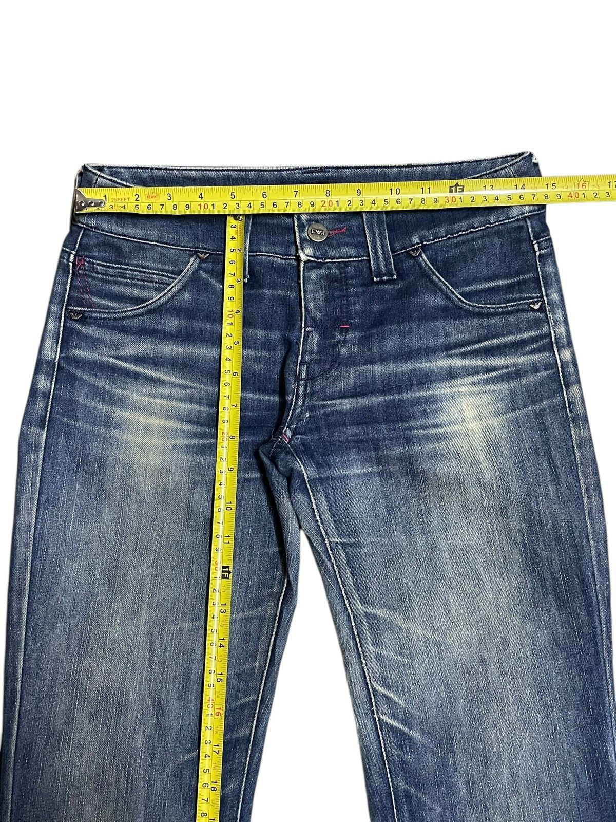 Emporio Armani Vintage Y2K Emporio Armani Beads At Back Style Bootcut Jeans Size 29" - 19 Thumbnail
