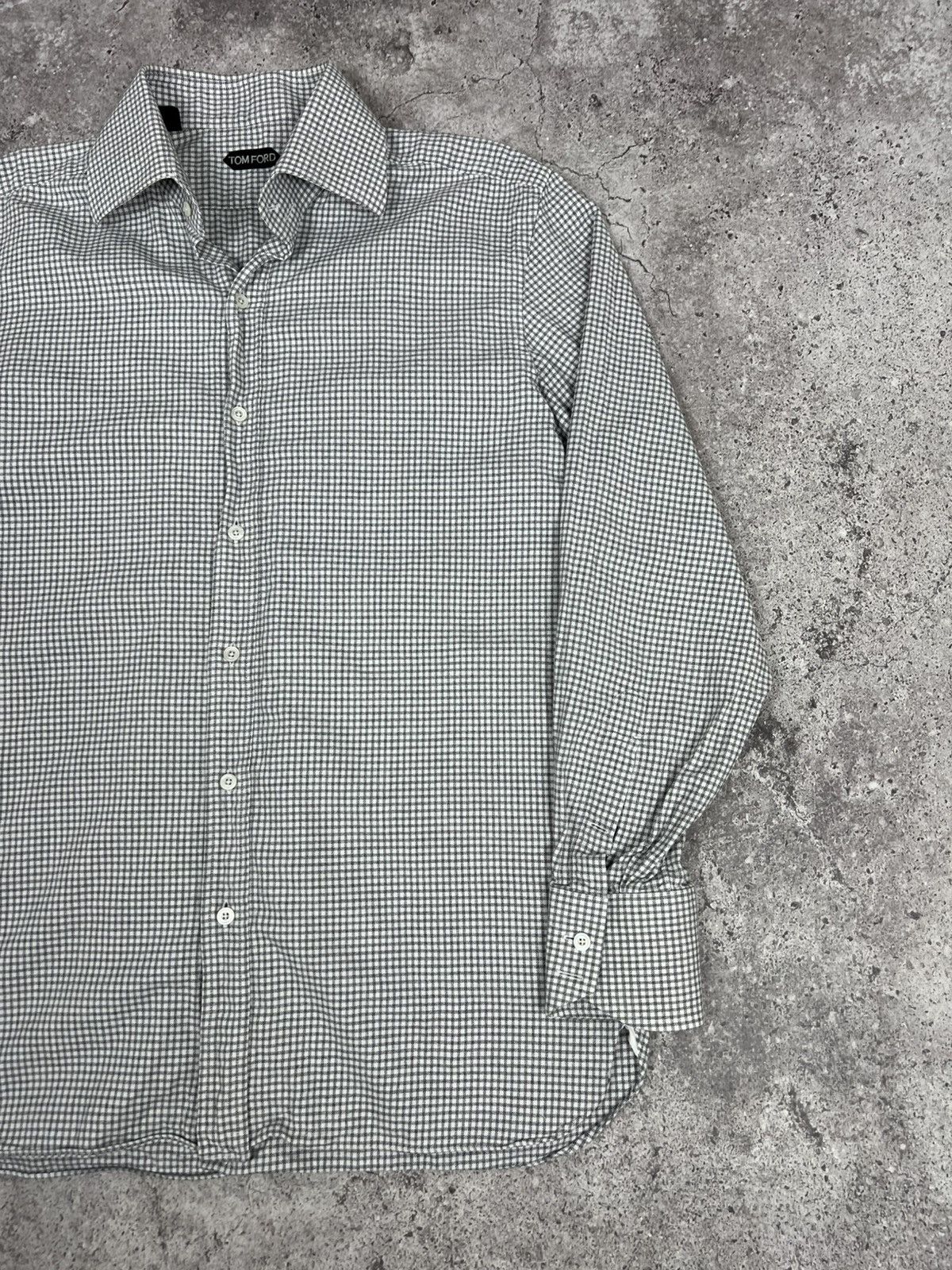 Tom Ford Tom Ford Check Cotton Shirt Button Up Overshirt Long Sleeve Size US XL / EU 56 / 4 - 3 Thumbnail