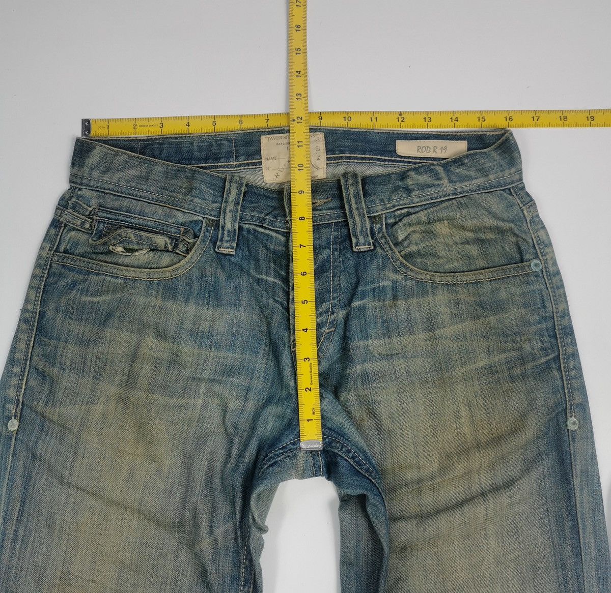 Vintage Bootcut Taverniti ROD R 19 Distressed Denim Jeans Size US 32 / EU 48 - 16 Thumbnail