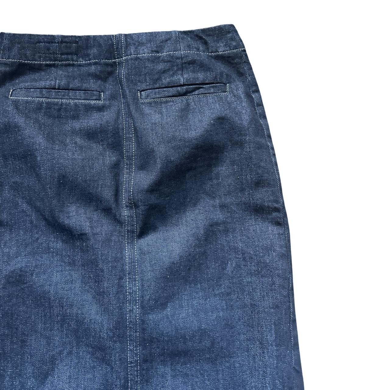 Zara New Zara indigo colorblocked denim slit skirt size Small Size 30" / US 8 / IT 44 - 6 Thumbnail