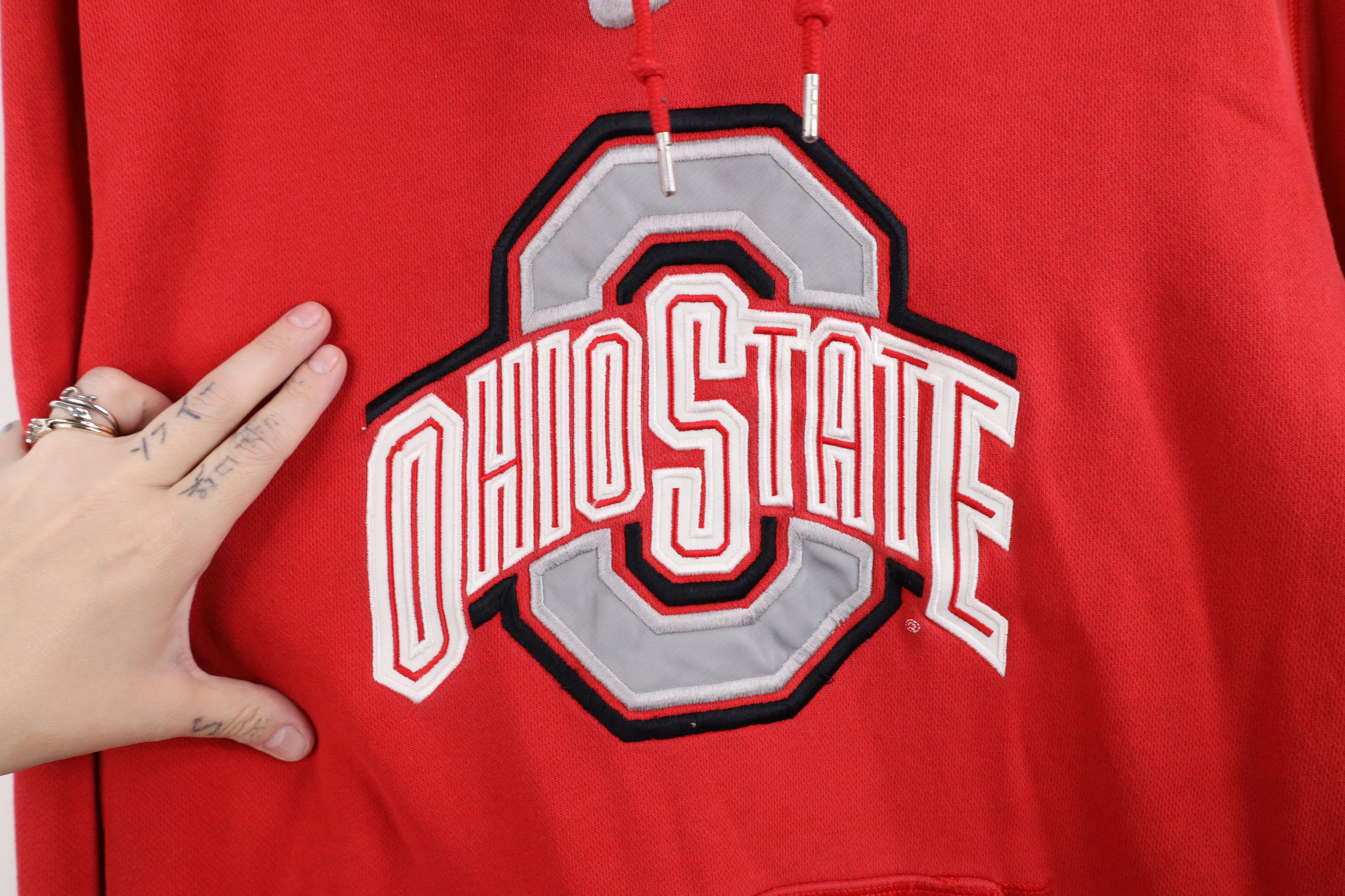Nike Vintage Nike Center Swoosh Ohio State University Hoodie Size US L / EU 52-54 / 3 - 8 Thumbnail