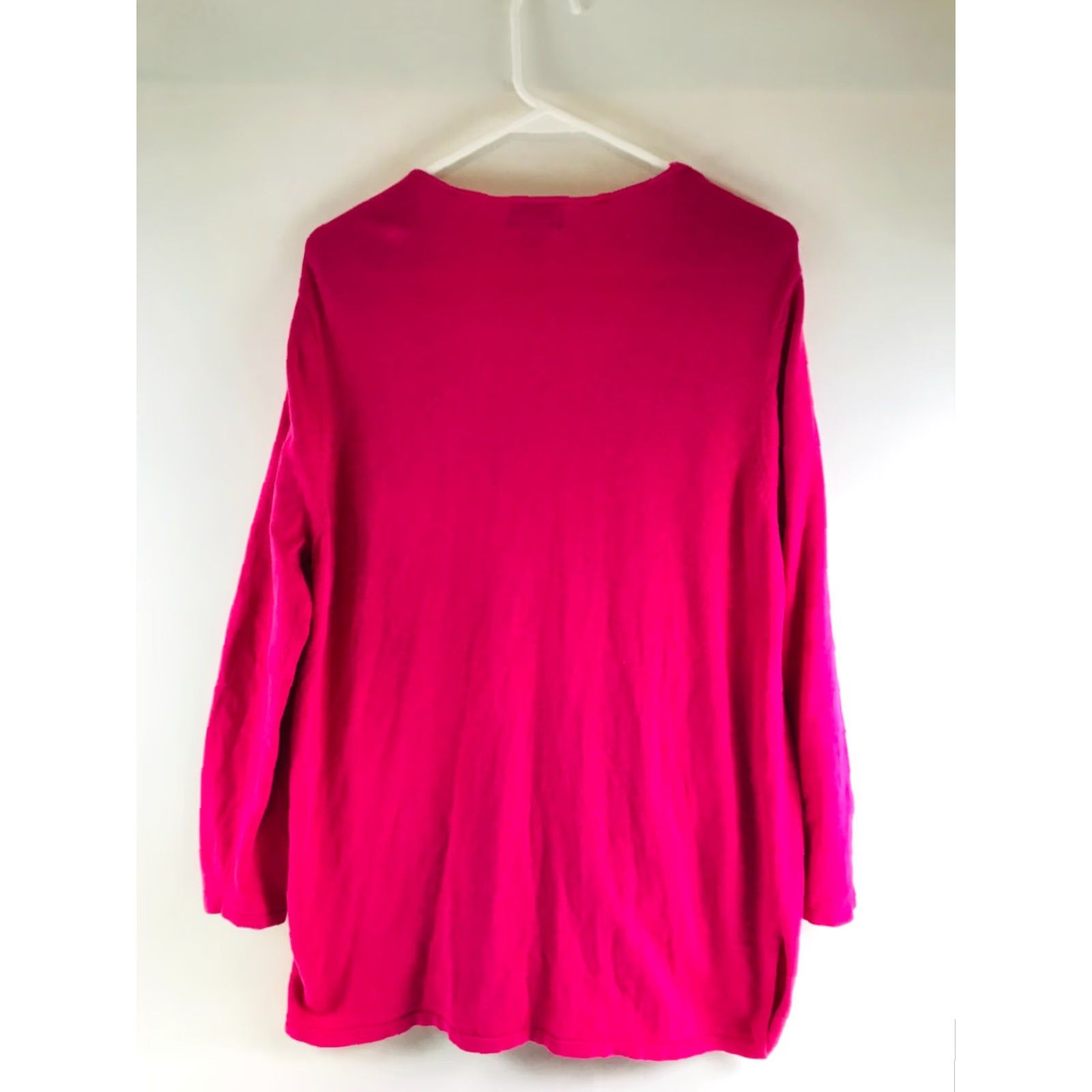 Vintage BFA Classics Sweater Cardigan Women L Pink Long Sleeve Side Slits Solid Size L / US 10 / IT 46 - 2 Thumbnail