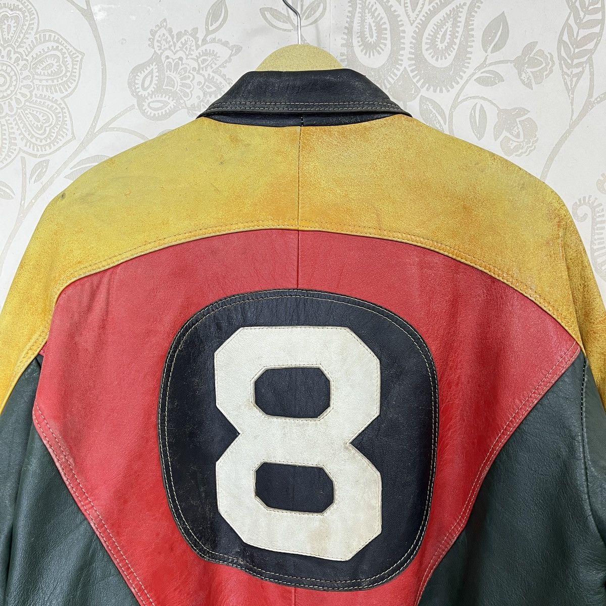 Genuine Leather × Vintage Vintage 8 Ball 🎱 Ong Ovine Leather Bomber Jacket Size US L / EU 52-54 / 3 - 25 Thumbnail