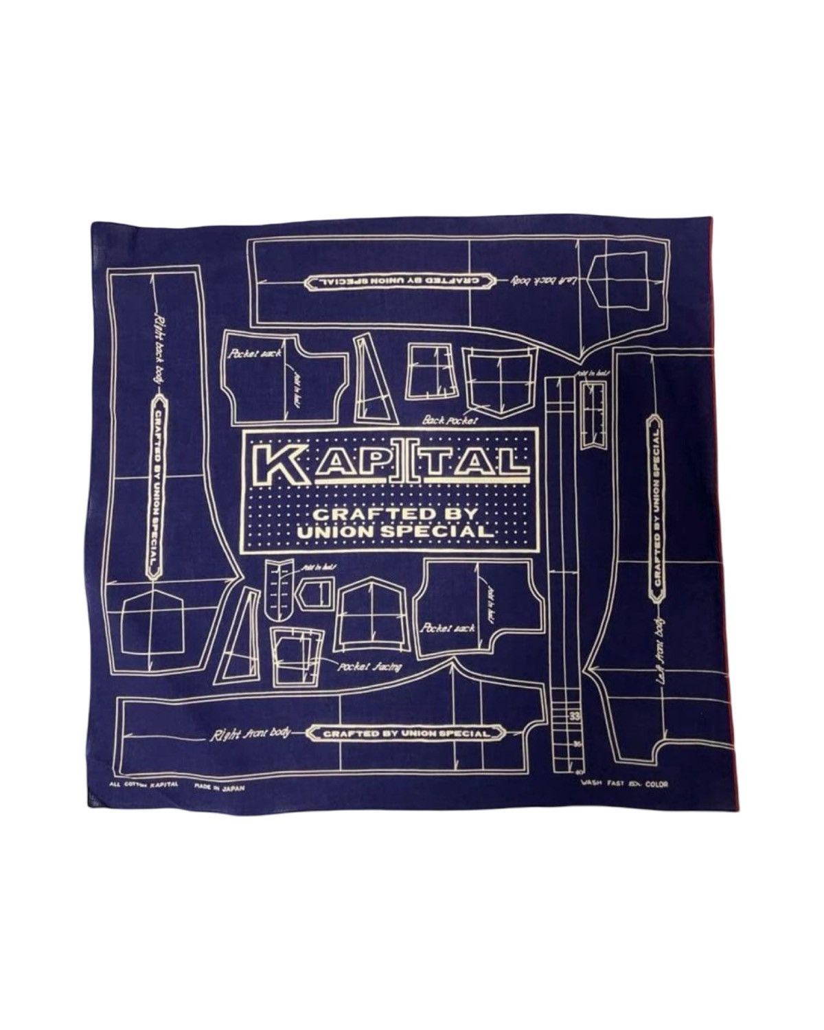 Kapital Blue Print Bandana Size ONE SIZE - 1 Thumbnail
