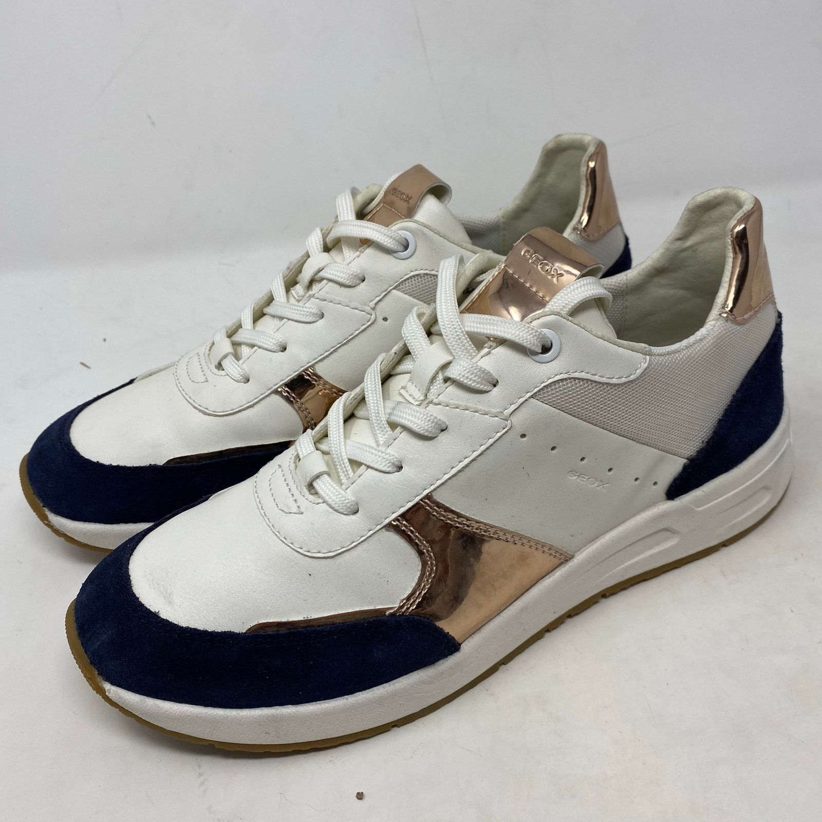 Geox Geox D Bulmya Sneaker White Trainners Shoes Womens Size 8 Size US 8 / IT 38 - 1 Thumbnail