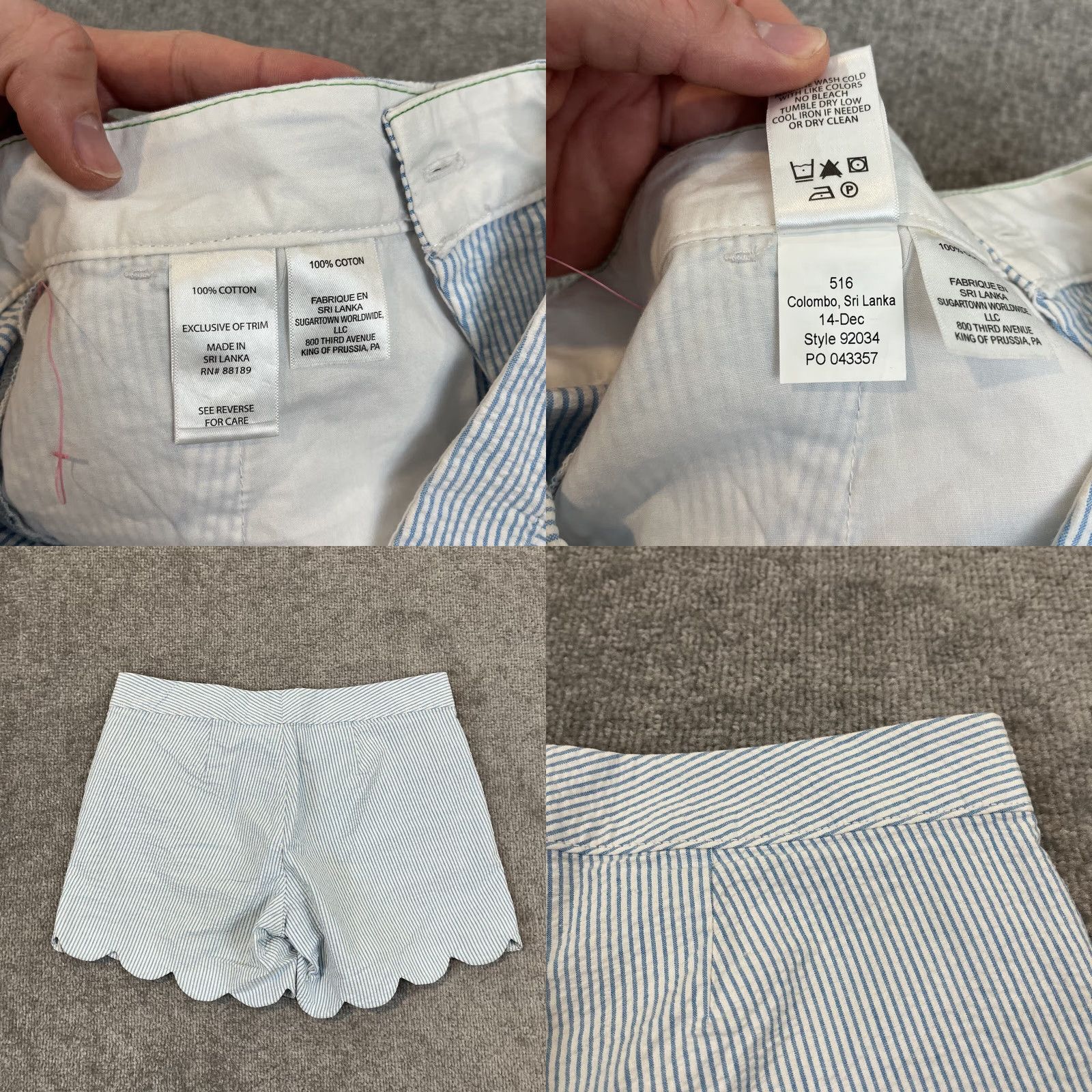 Lilly Pulitzer Lilly Pulitzer Shorts Womens Size 00 Buttercup Blue White Striped 92034 Size 24" / US 00 / IT 34 - 8 Thumbnail