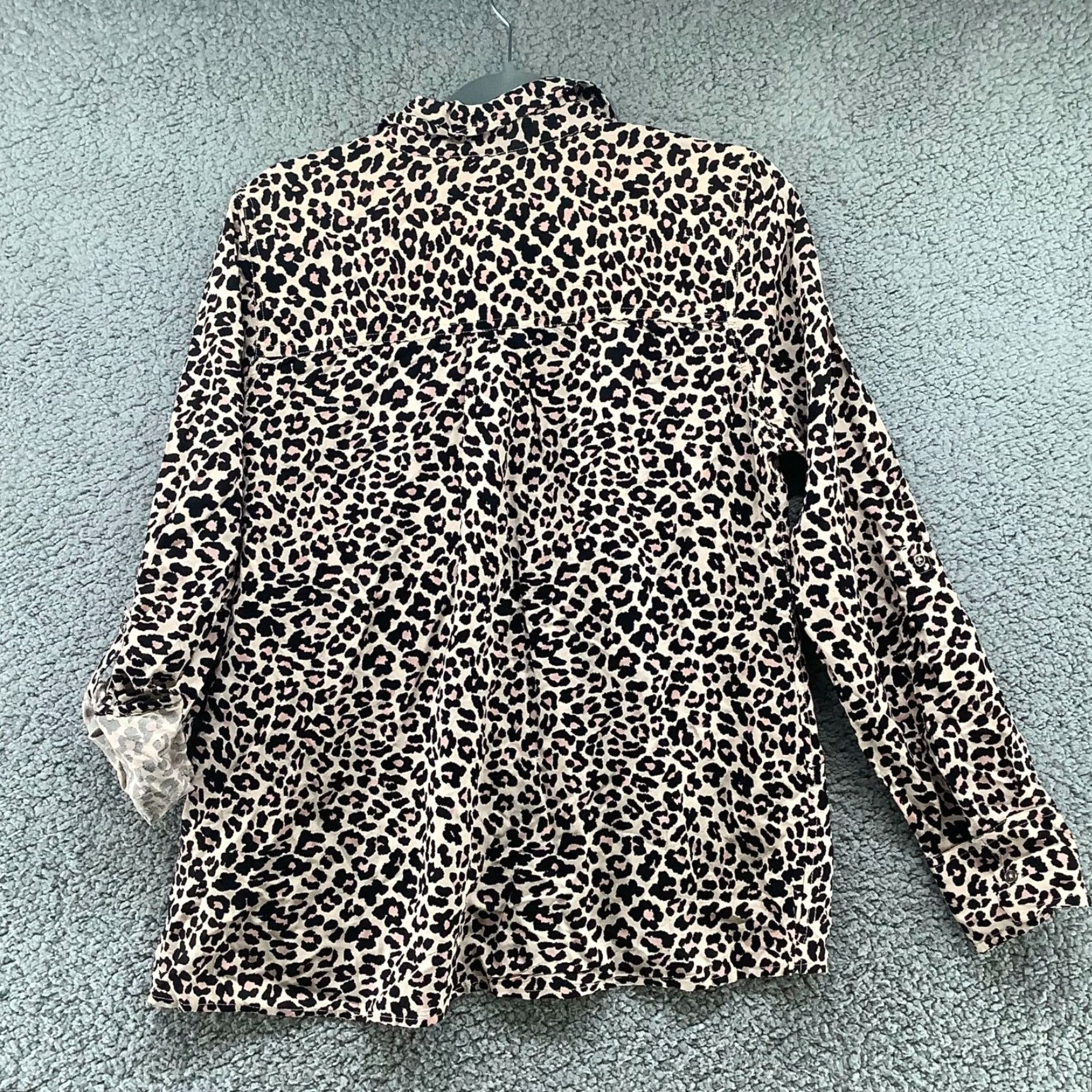 Vintage C&C California Leopard Print Pink Popover Top Womens M Roll Tab Twist Front NWT Size M / US 6-8 / IT 42-44 - 2 Thumbnail