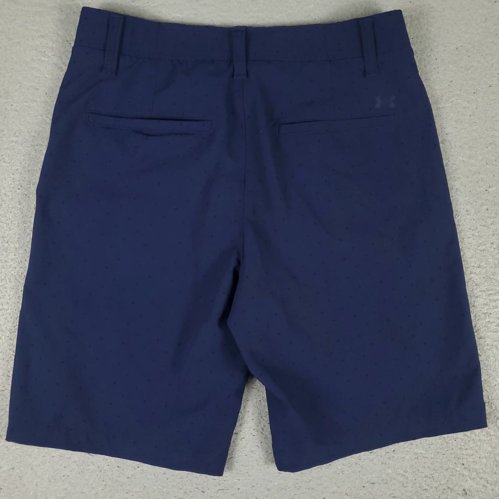 Under Armour Under Armour Shorts Mens 30 Blue Chino Flat Front Casual Golf Sport Solid Pattern Regular Waist 30 Inseam N/A Size US 30 / EU 46 - 7 Thumbnail