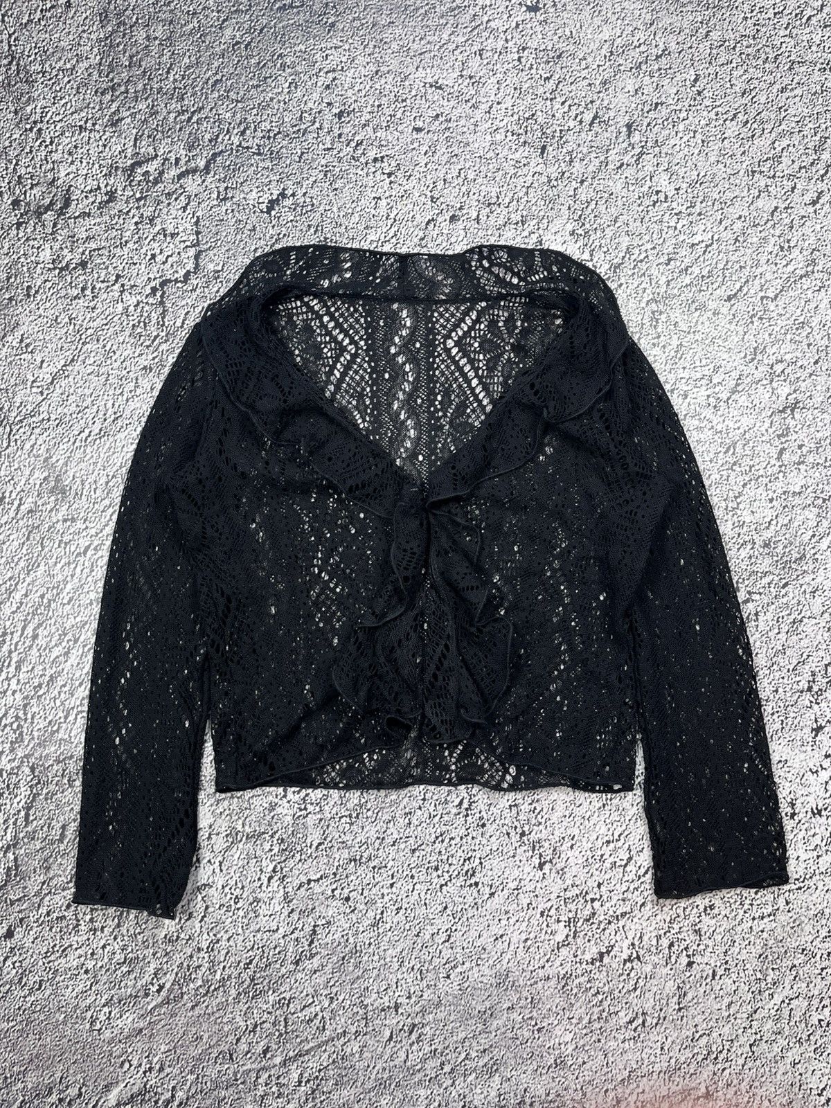 Vintage Vintage AvantGarde Knitted Mesh Cardigan Gothic Size M / US 6-8 / IT 42-44 - 1 Thumbnail