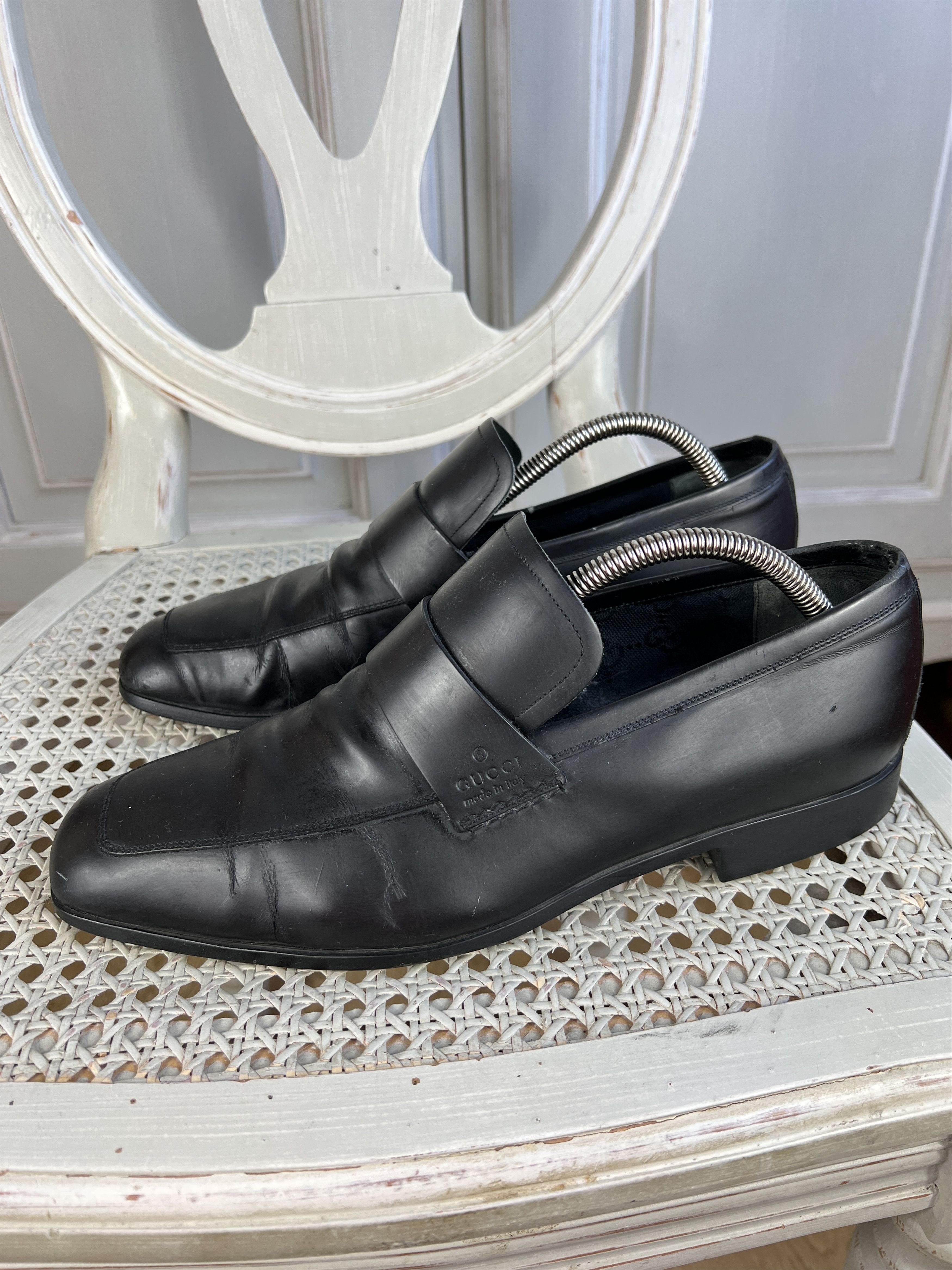 Gucci GUCCI LEATHER CASUAL LOAFERS SHOES BLACK SIZE 9 Size US 9 / EU 42 - 3 Thumbnail