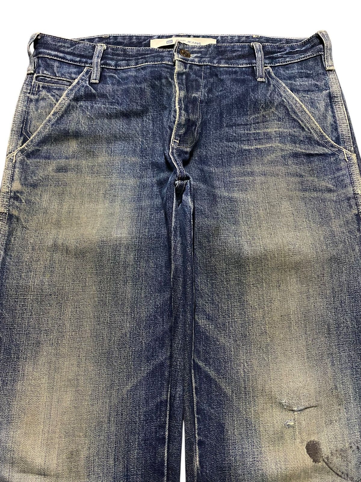 POST ARCHIVE FACTION (PAF) Size 34 Gap Mud Wash Multipocket Distressed Baggy Jeans Size US 34 / EU 50 - 3 Thumbnail