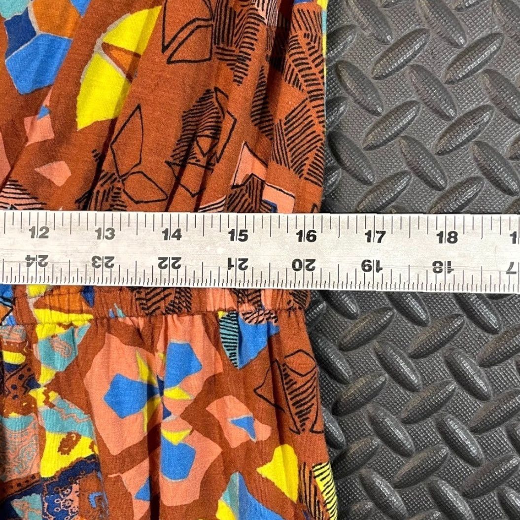 Tibi Tibi New York Dress Women Brown Multi Color Geometric One Shoulder Knee Length L Large Shirt? No. Size L / US 10 / IT 46 - 7 Thumbnail