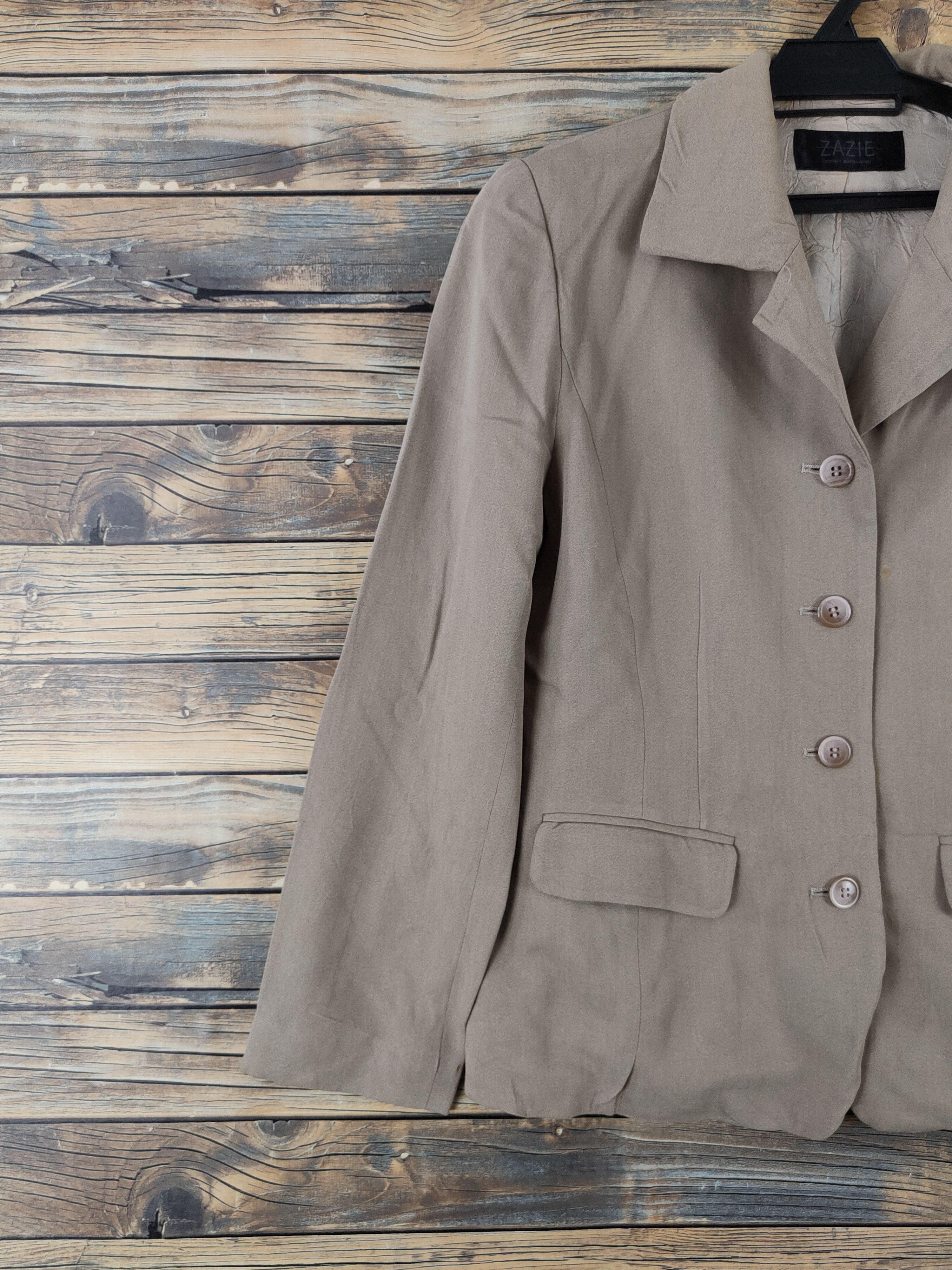 Japanese Brand × Vintage Vintage Zazie Brown Blazers Size M / US 6-8 / IT 42-44 - 3 Thumbnail