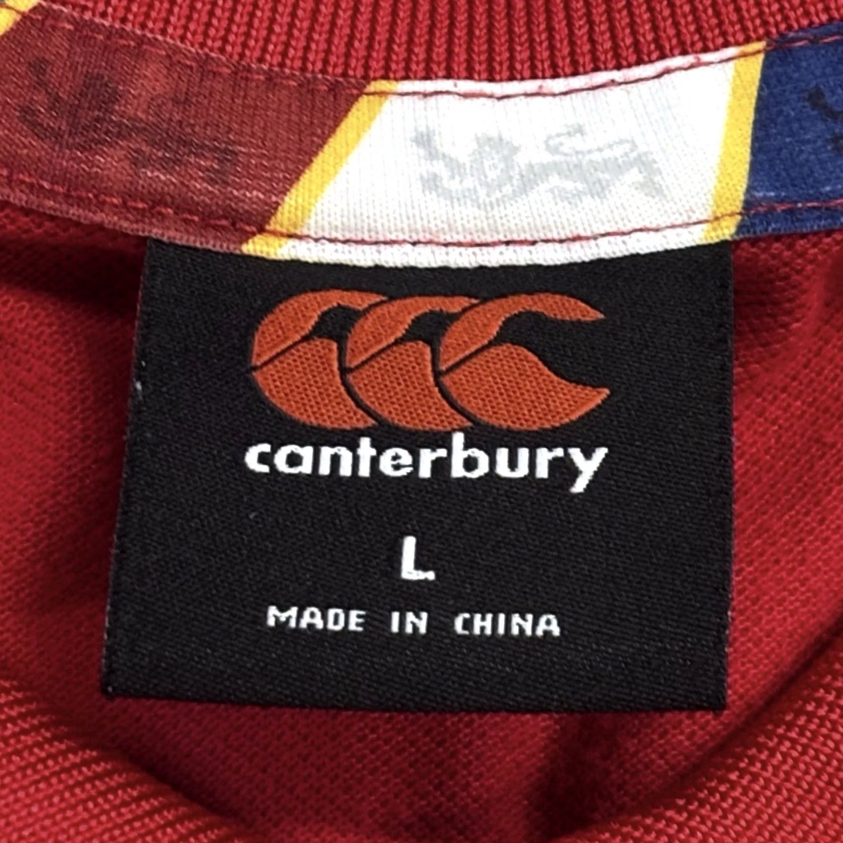 Vintage Canterbury British & Irish Lions pique polo shirt Large Mens Red Rugby Top Used Size US L / EU 52-54 / 3 - 7 Thumbnail