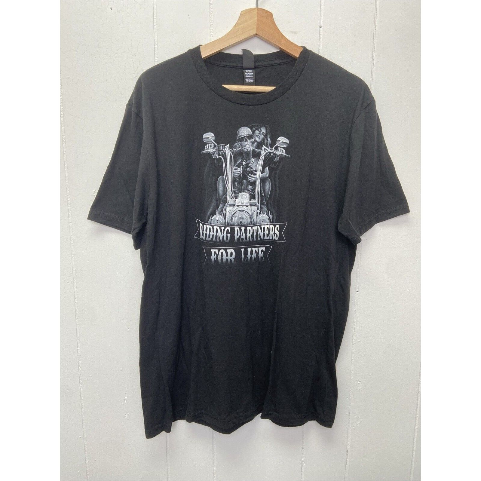 Vintage Riding Partners For Life Skull Print T-Shirt Size Large Size US L / EU 52-54 / 3 - 1 Thumbnail