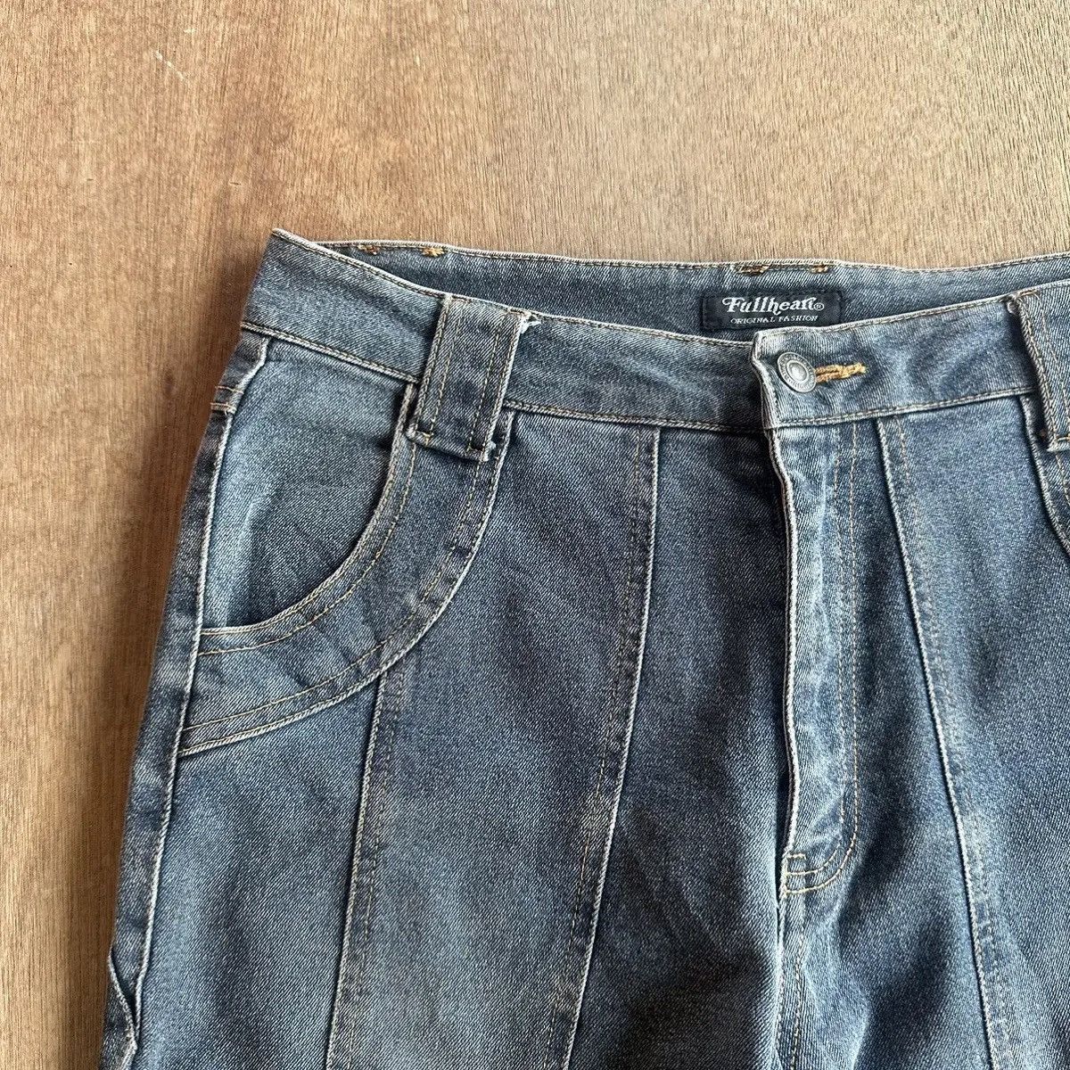 Japanese Brand FLARE/BOOTCUT🔥FULLHEART Jean JapaneseBrand Double Bone Pant Size 29" - 3 Thumbnail