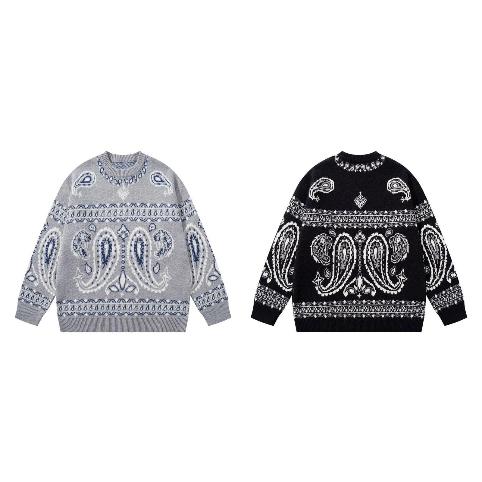 Japanese Brand Paisley Patterned Knit Sweater, Crewneck Sweater Size US M / EU 48-50 / 2 - 6 Thumbnail
