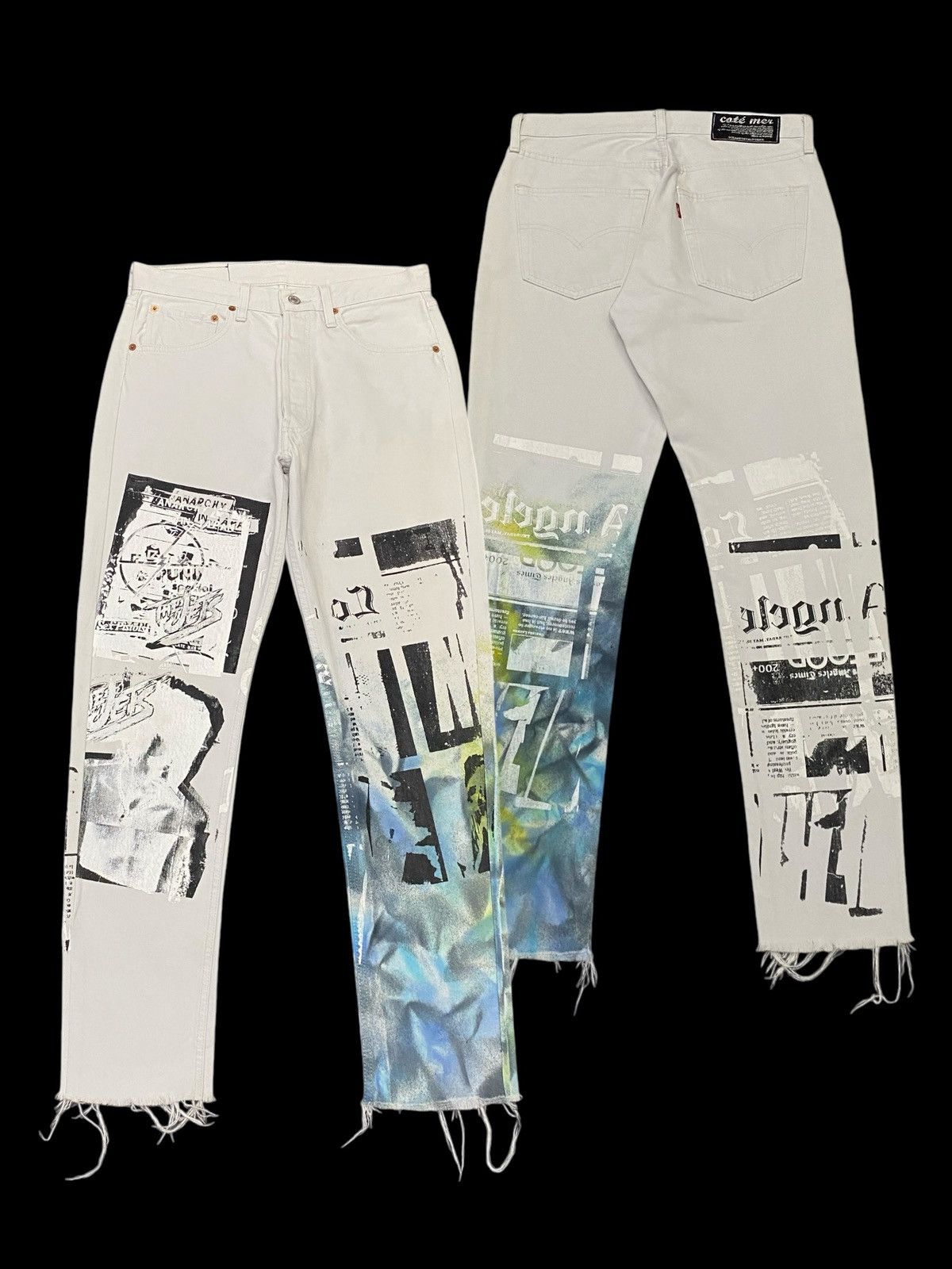 Japanese Brand × Levi's Levi’s X Cote Mer Printed “Sex Pistol” Anarchy In The Japan Size US 30 / EU 46 - 1 Thumbnail