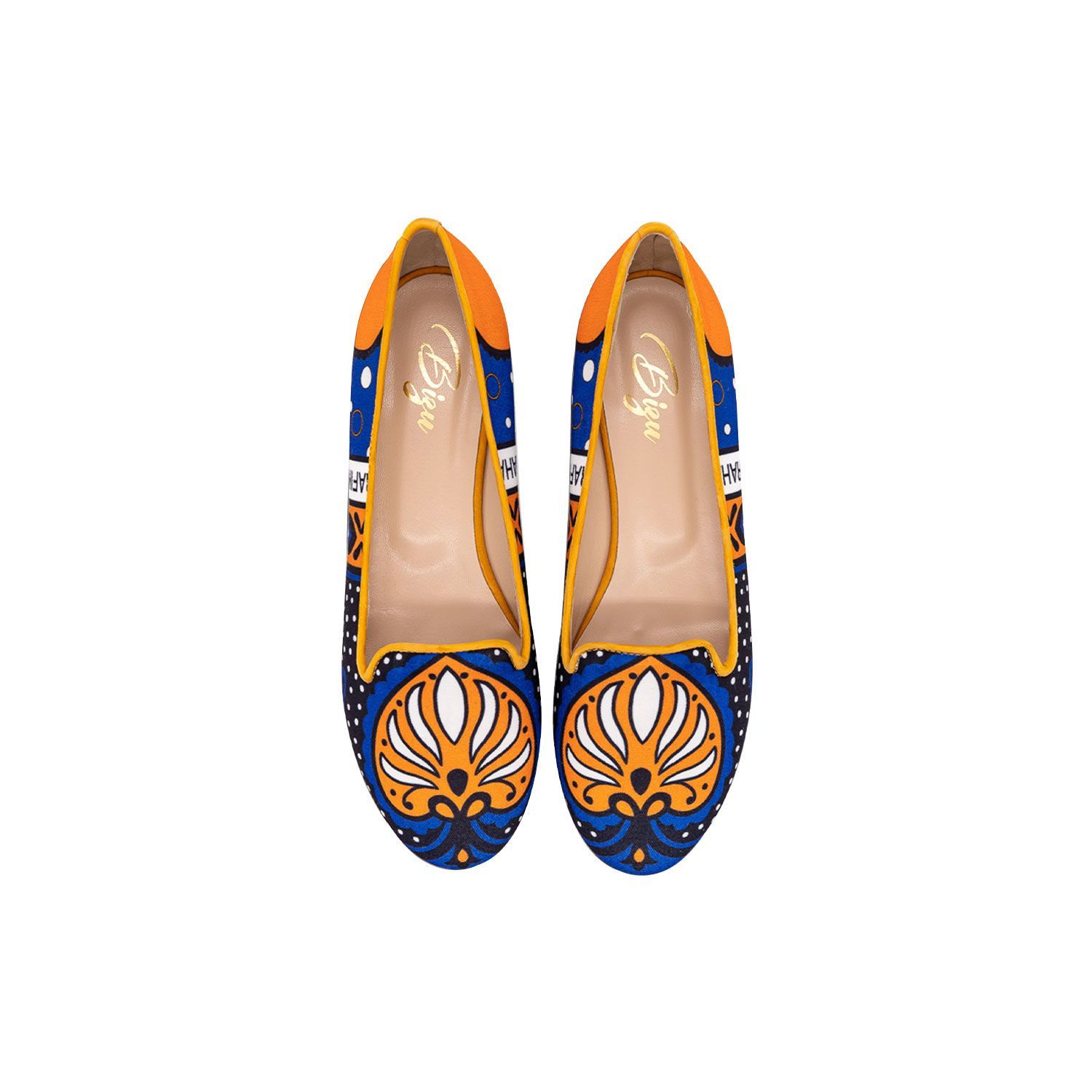 BIZU Chic Ballet Flats, Loafers - Black & Gold, Moya Size US 9 / IT 39 - 1 Thumbnail