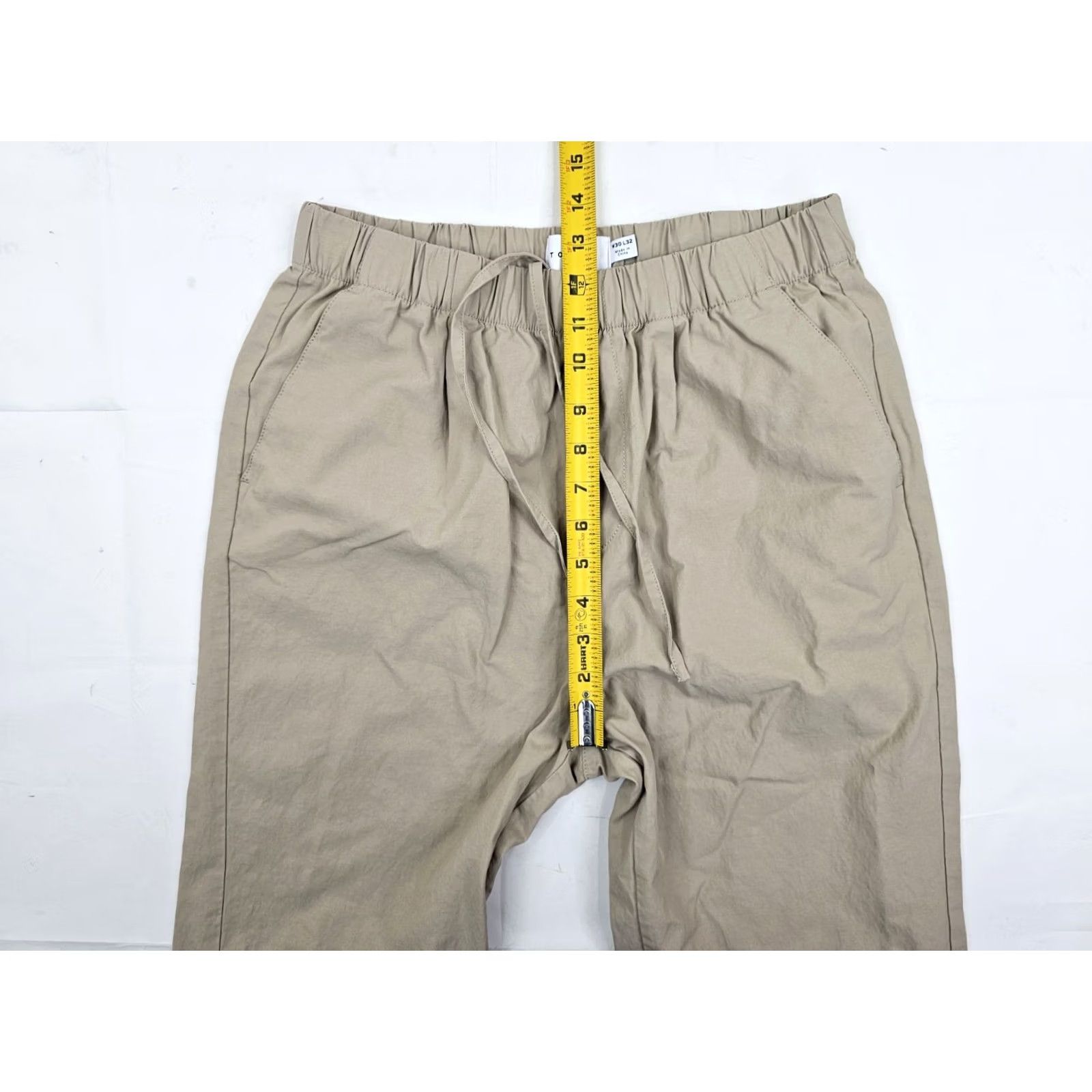 Topman TOPMAN Tapered Pants – Men 30x32 (Fits 30x27) | Pull-On Stretch Performance Khaki Front Zipper Pockets Casual Dress Workwear Shirtless? Size US 30 / EU 46 - 4 Thumbnail