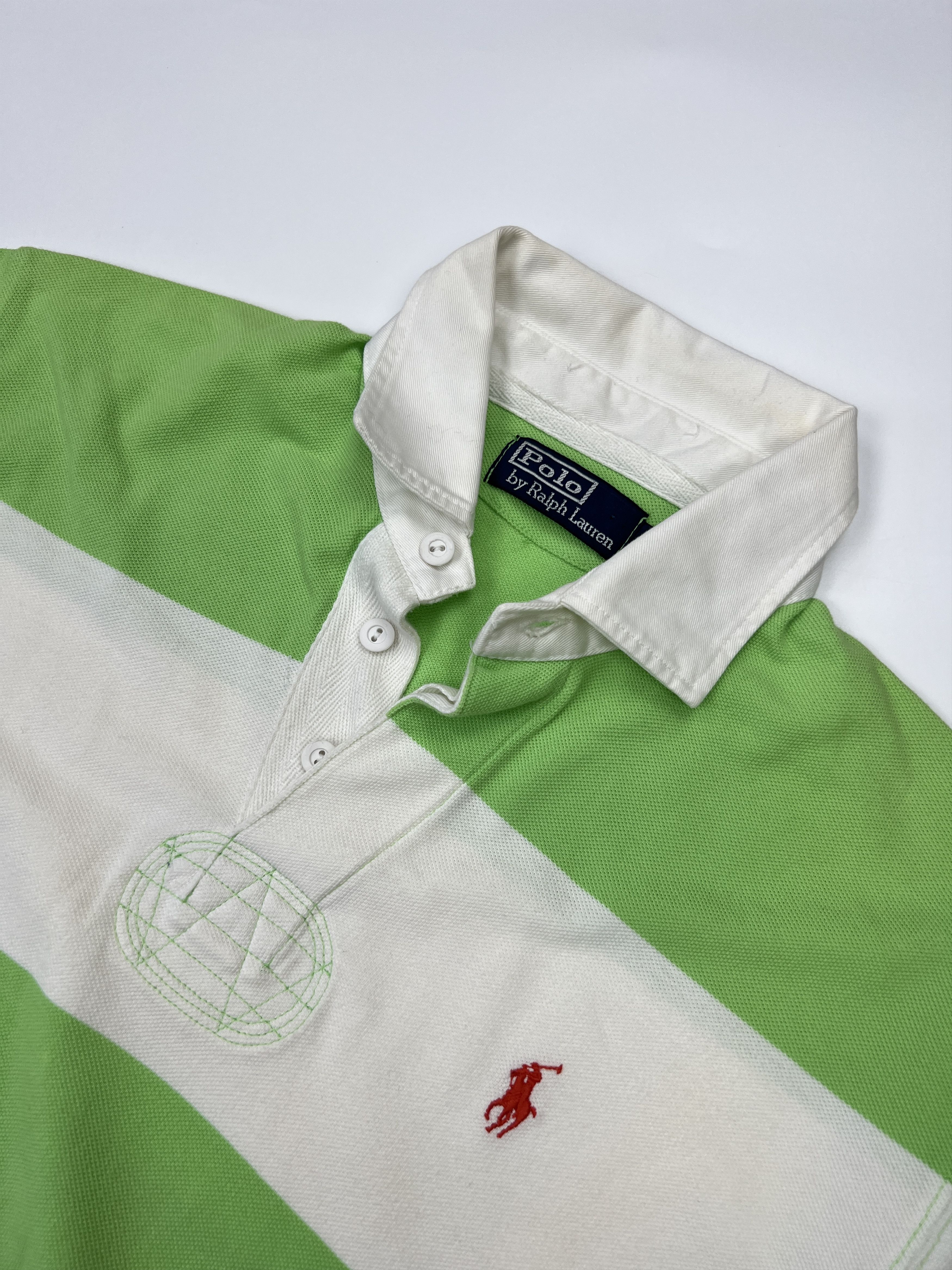 Polo Ralph Lauren × Vintage Vintage Polo Ralph Lauren Striped Rugby Shirt Chief Keef Size US S / EU 44-46 / 1 - 3 Thumbnail