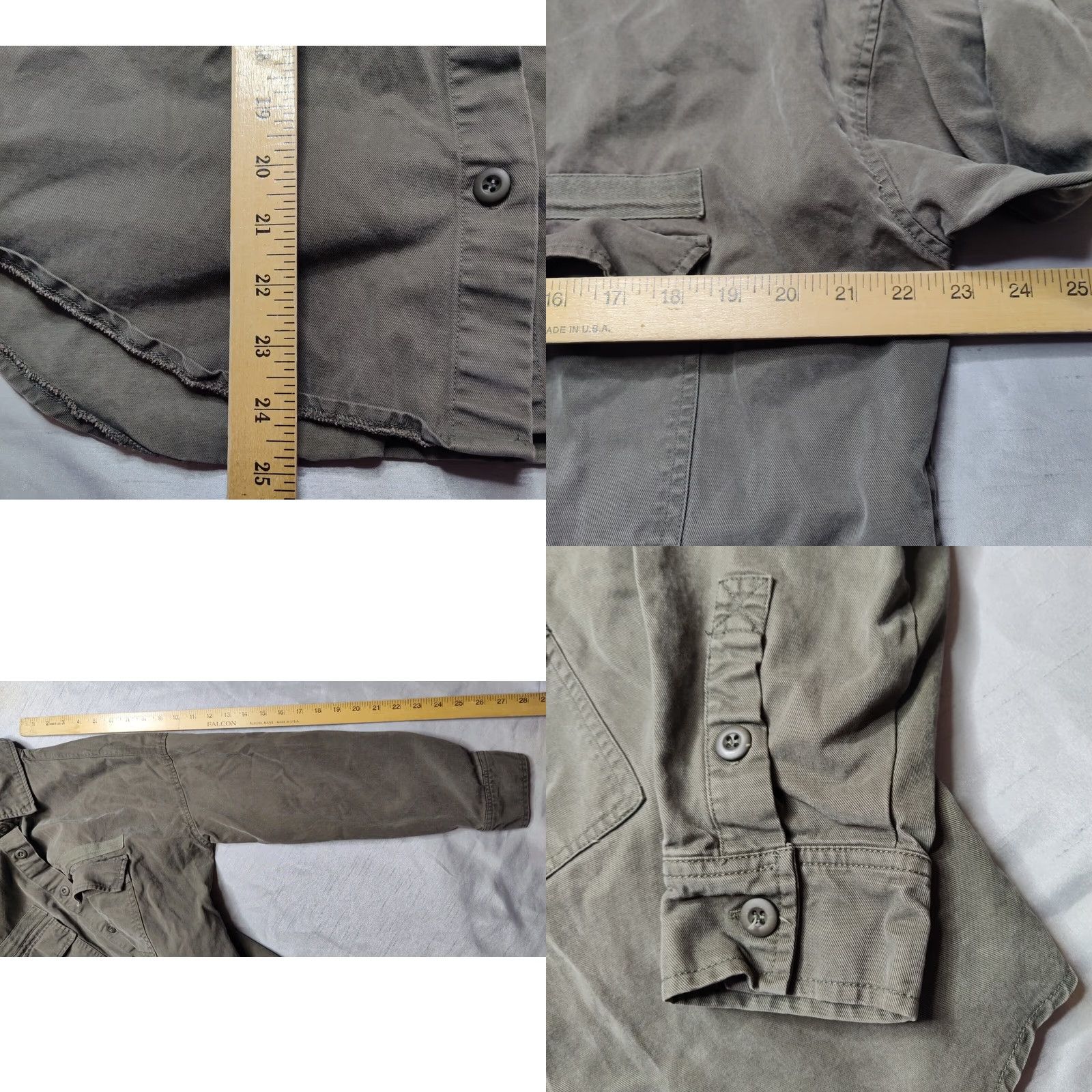 Olive CARMAR Shacket Olive Drab Tencel Blend Long Sleeve Button Womens Medium Green Casual All Seasons Pockets Jacket Size M / US 6-8 / IT 42-44 - 9 Thumbnail