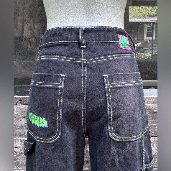 Empyre Vintage 90s Empyre Tori Black Loose Raver Carpenter Jeans Size 28" / US 6 / IT 42 - 4 Thumbnail