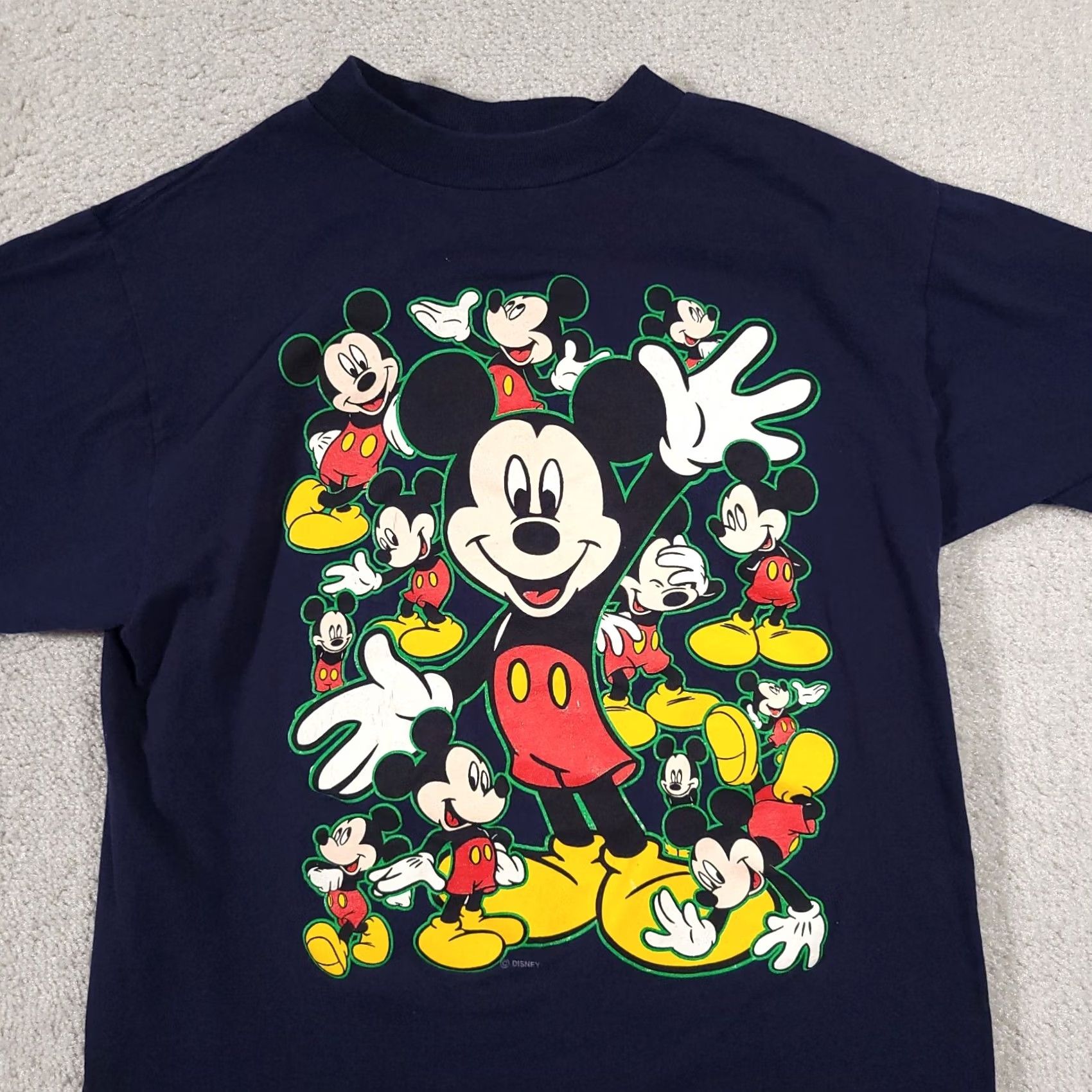 Disney VINTAGE Disney Mickey Mouse Shirt Adult Medium Navy Blue Short Sleeve All Over Print Mens Shirt Size US M / EU 48-50 / 2 - 3 Thumbnail