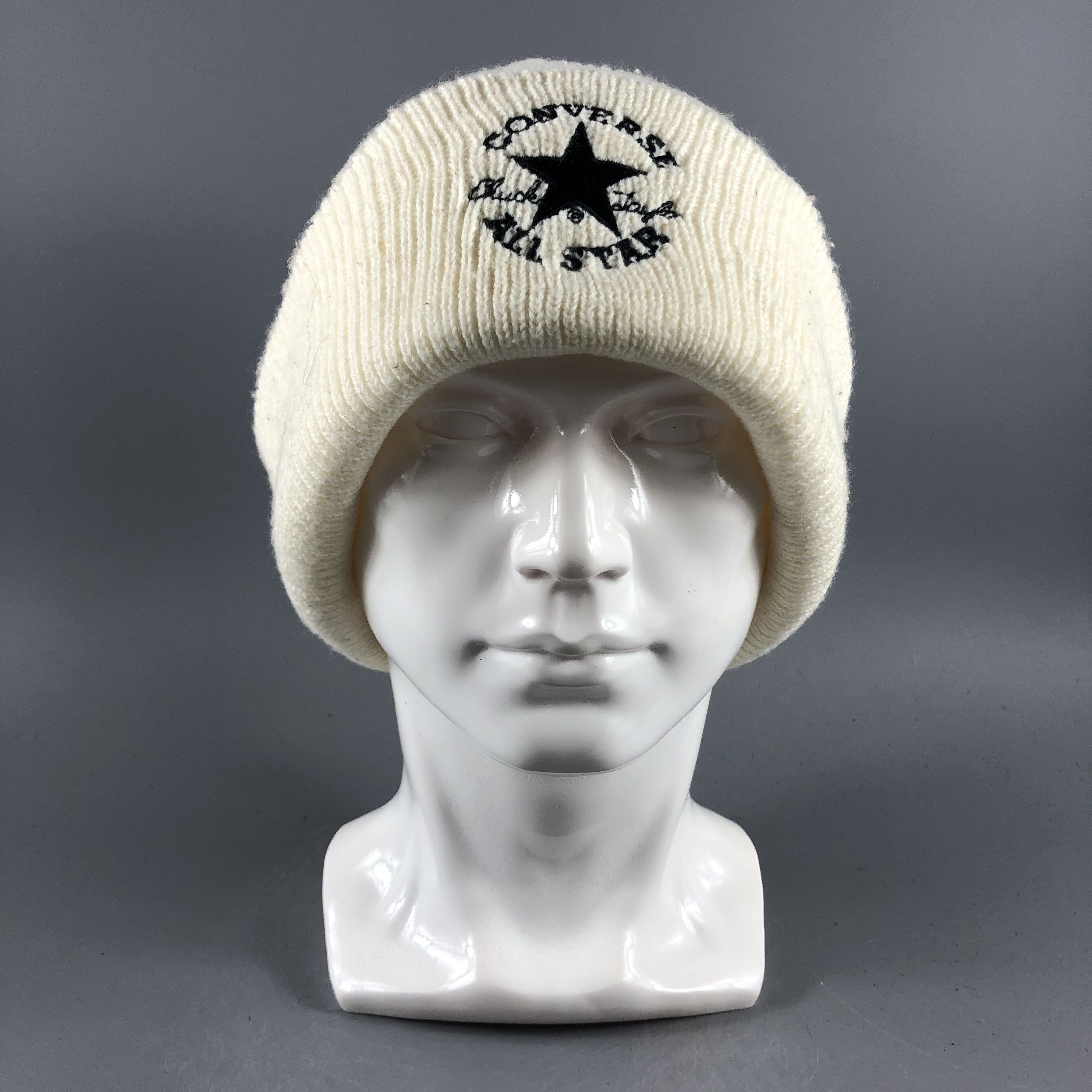 Converse × Vintage Converse All Star Ribbed Beanie Snow Hat Snow Cap -D515 Size ONE SIZE - 8 Thumbnail