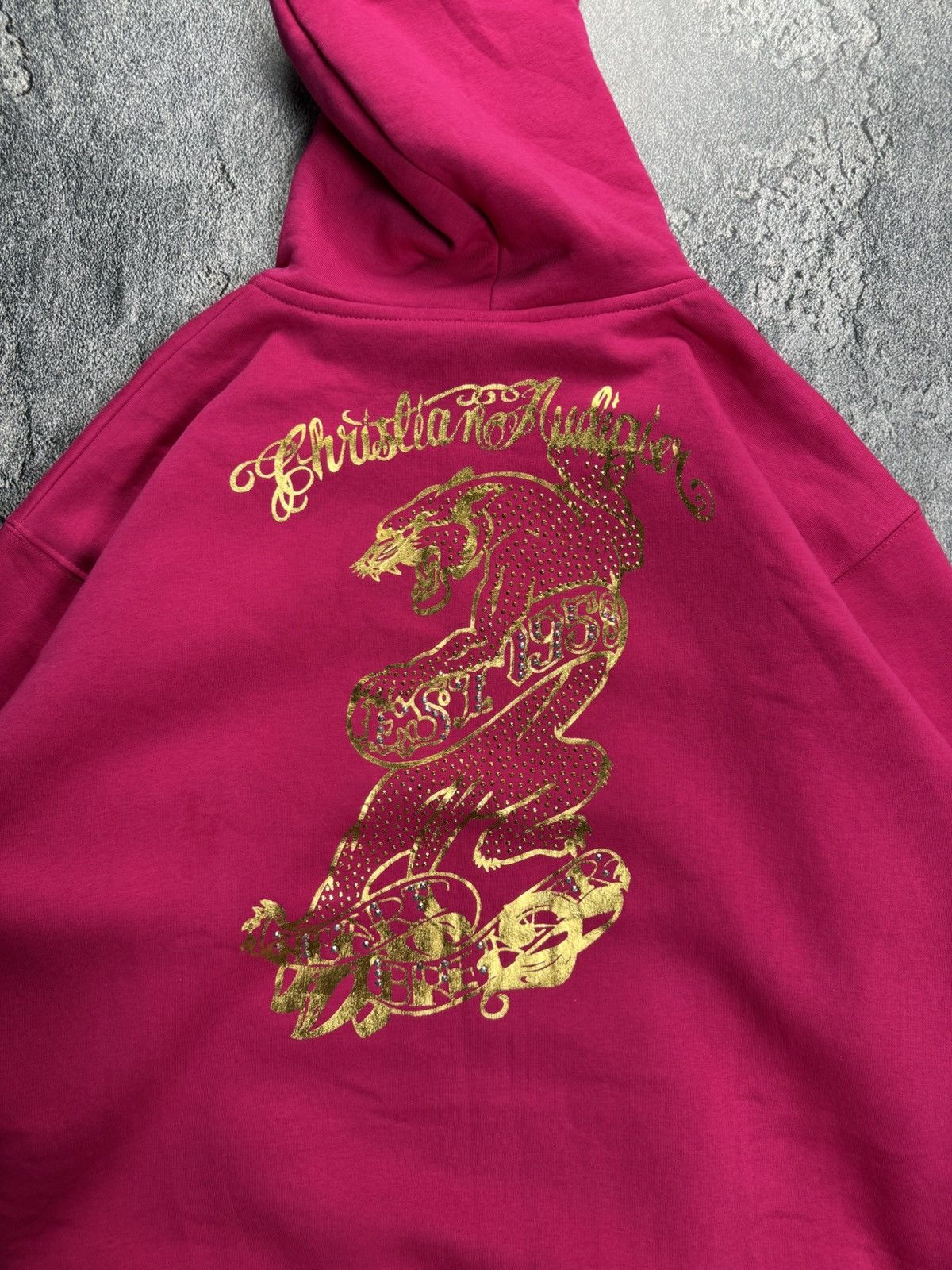 Christian Audigier VNTG Christian Audigier Y2K Rhinestone Baggy Zip Hoodie Size US XL / EU 56 / 4 - 9 Thumbnail