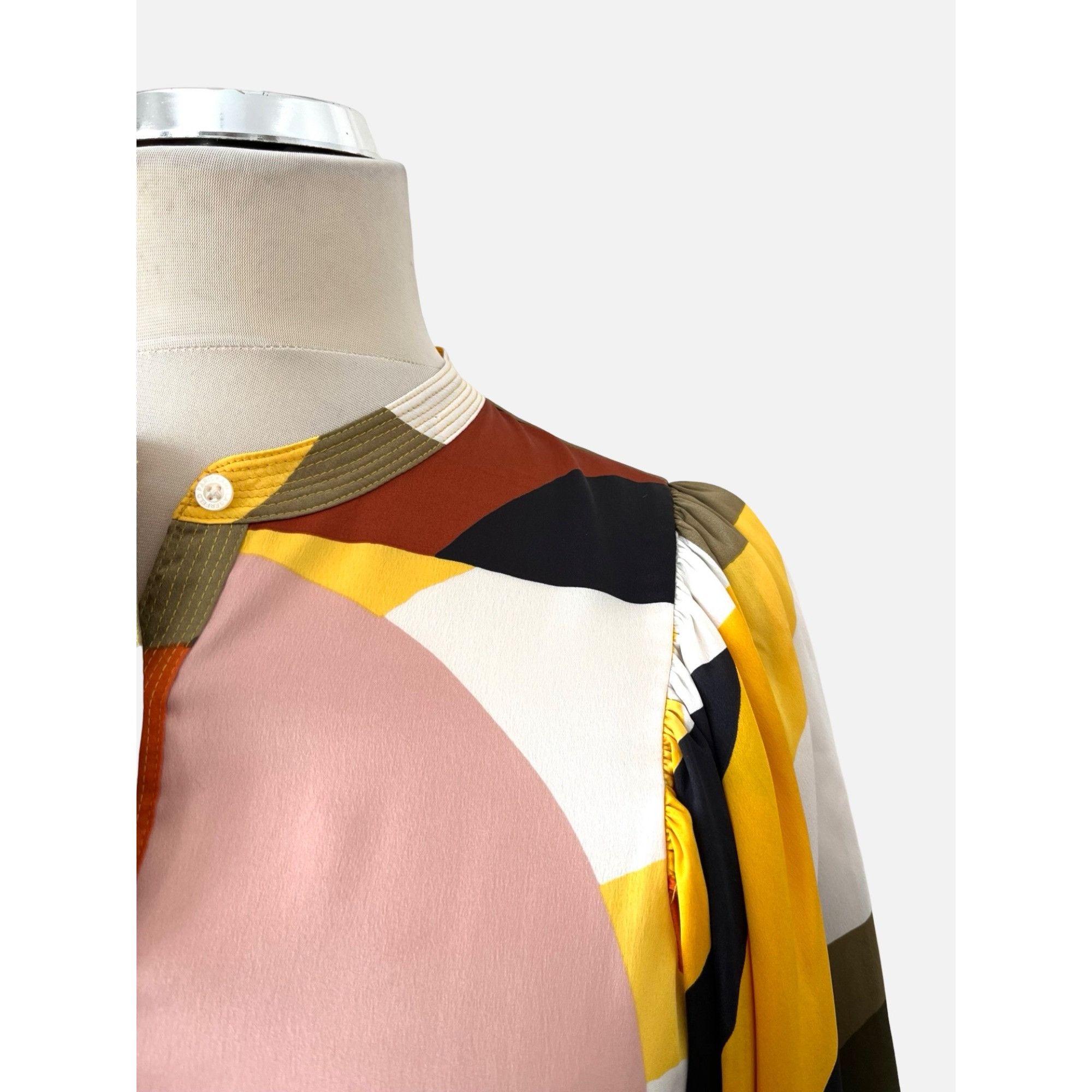 Karl Lagerfeld KARL LAGERFELD size M oversize multicolor blouse in excelle Size M / US 6-8 / IT 42-44 - 3 Thumbnail