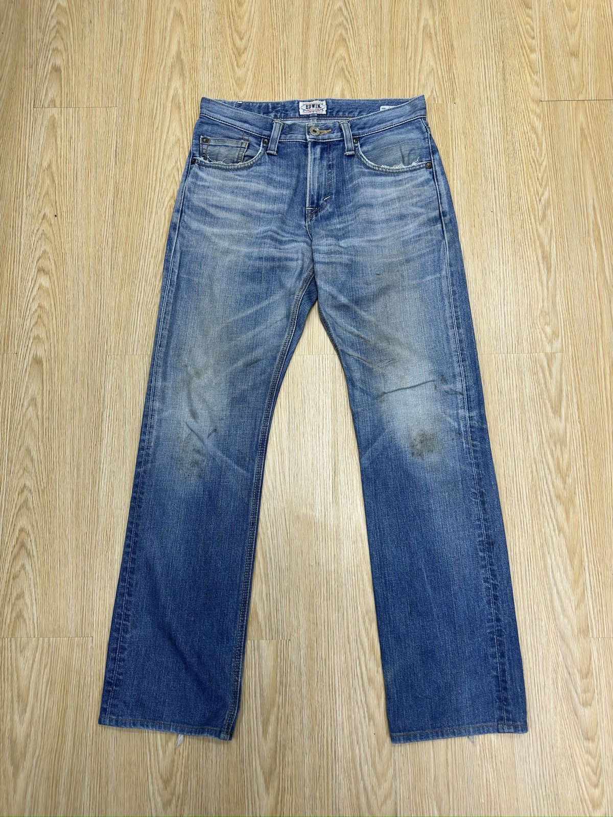 Vintage Edwin Tailor Exclusive Distressed Denim Size 30 F22