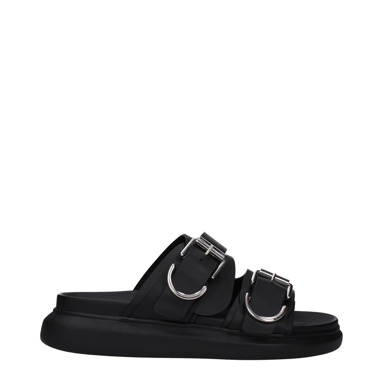 ob1o1e0225 Leather Slippers in Black