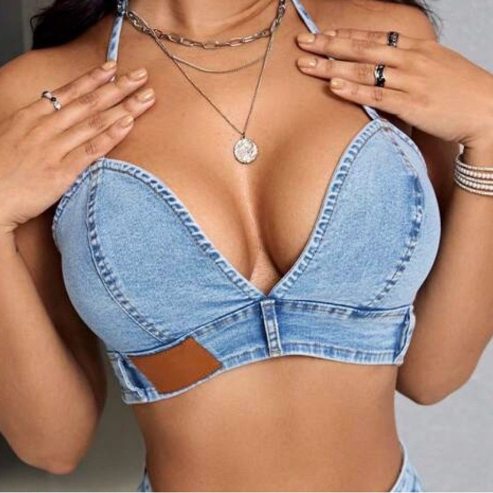 Other Chic Denim Crop Top size S Size S / US 4 / IT 40 - 4 Thumbnail